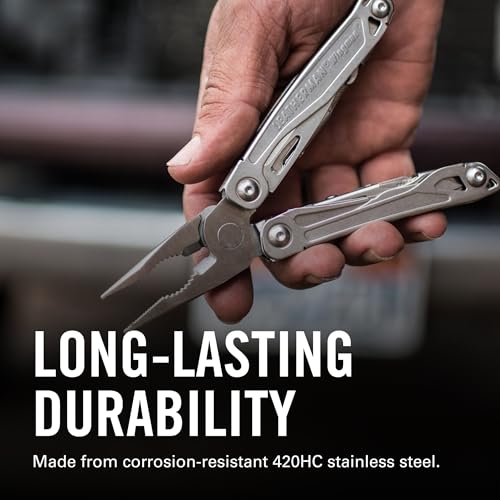 Stainless Steel Multi-Tool with Spring-Action Pliers and Scissors