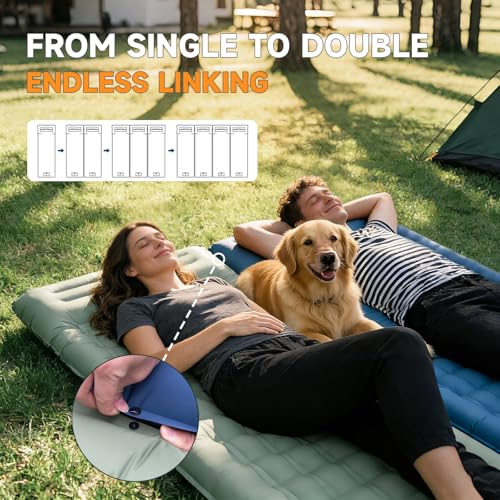 Extra-Wide 6-Inch Sleeping Pad with Pillow and Foot Pump