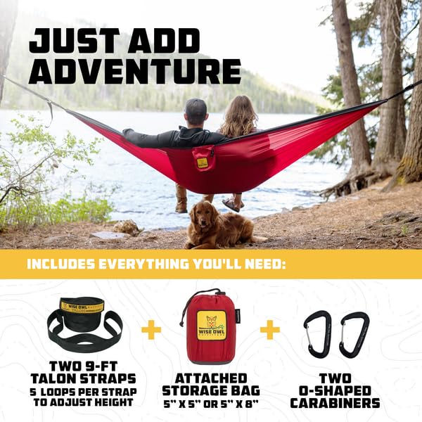 Portable Camping Hammock with Tree Straps