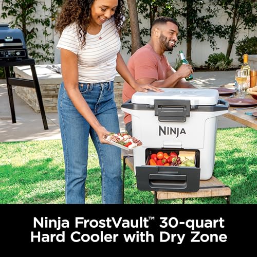 30-Quart Hard Cooler with Integrated Dry Storage Drawer