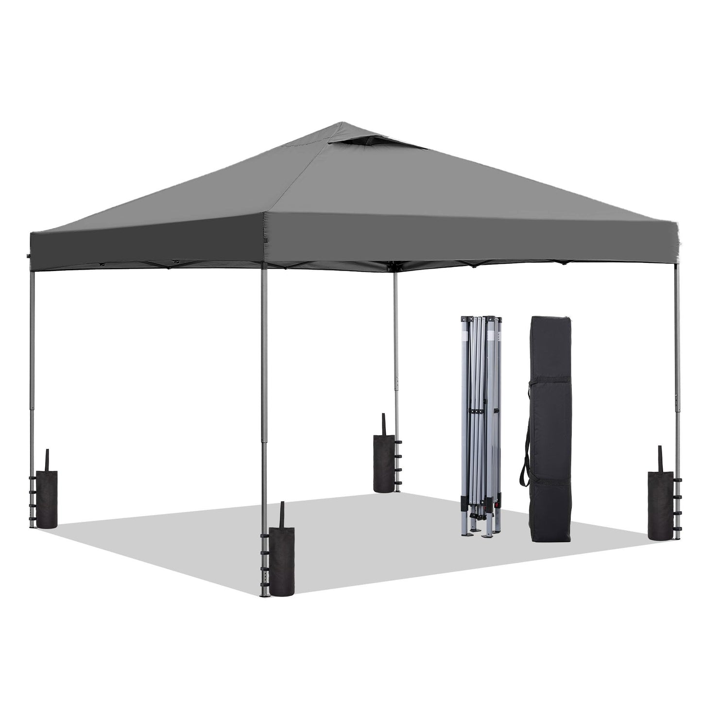 10x10 One-Push Canopy Tent with Adjustable Height