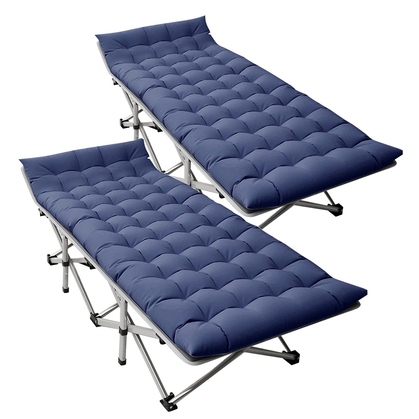 Extra-Wide Heavy-Duty Folding Camping Cot with Carry Bag