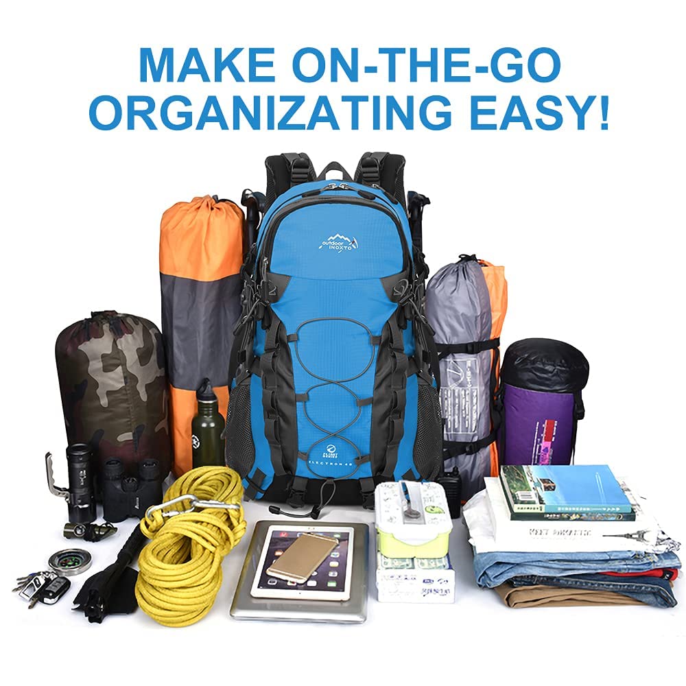 Lightweight 40L Hiking Backpack with Waterproof Rain Cover