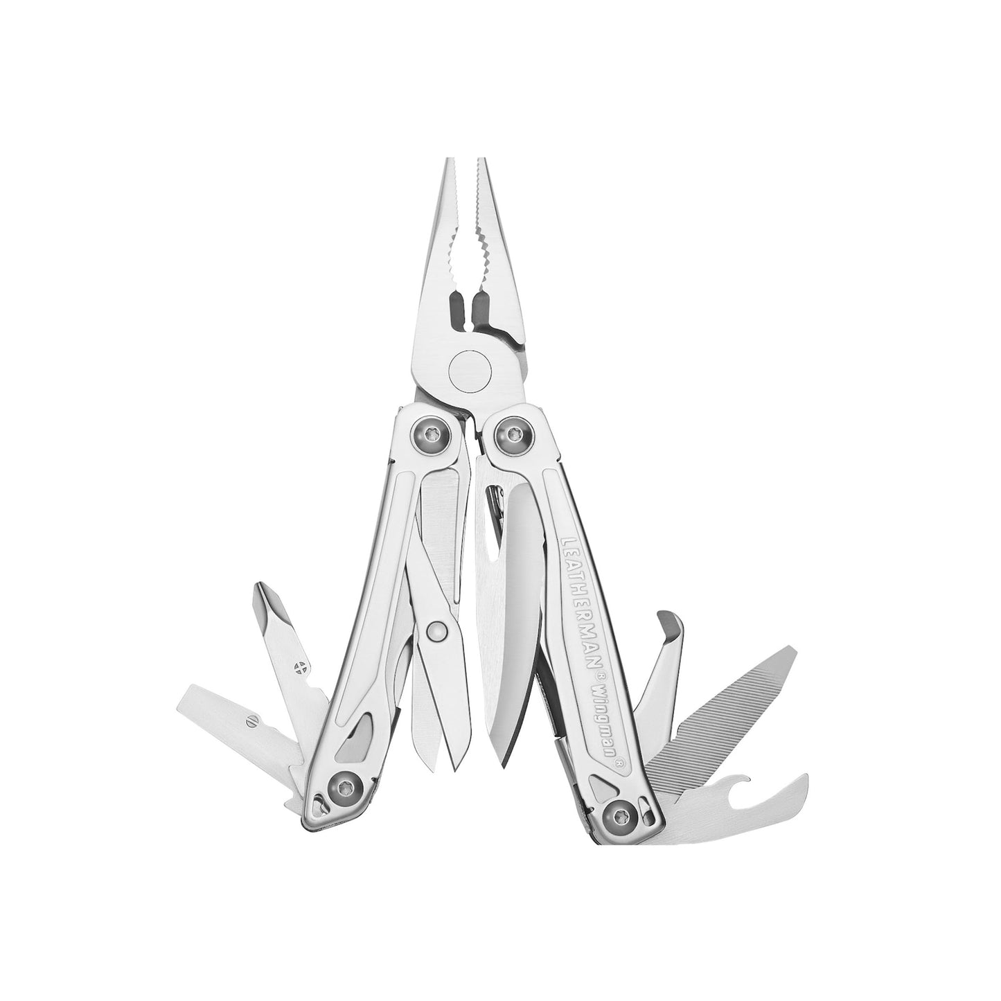 Stainless Steel Multi-Tool with Spring-Action Pliers and Scissors