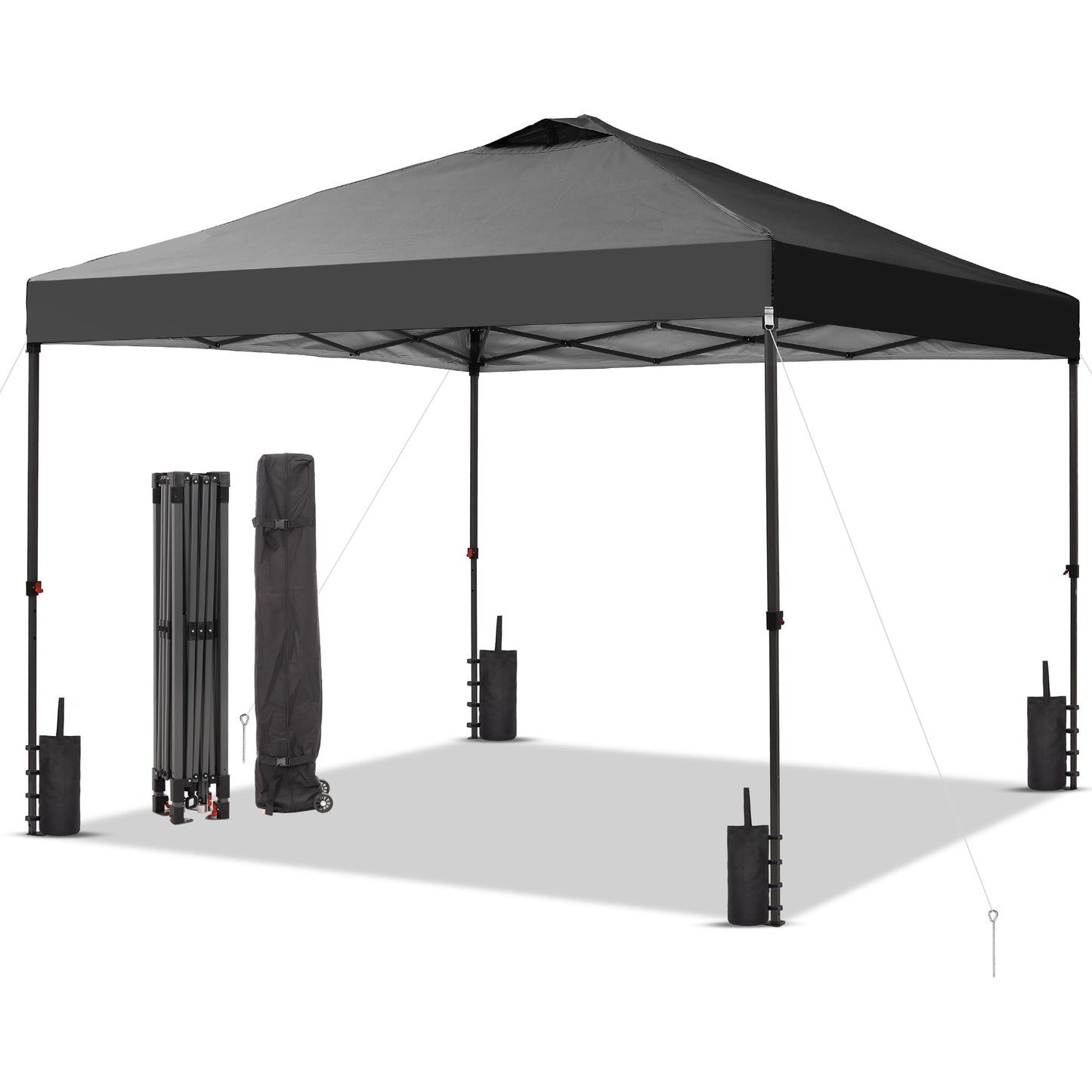 10x10 One-Push Canopy Tent with Adjustable Height