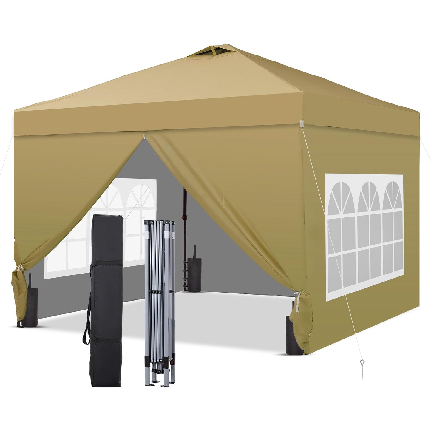 10x10 One-Push Canopy Tent with Adjustable Height