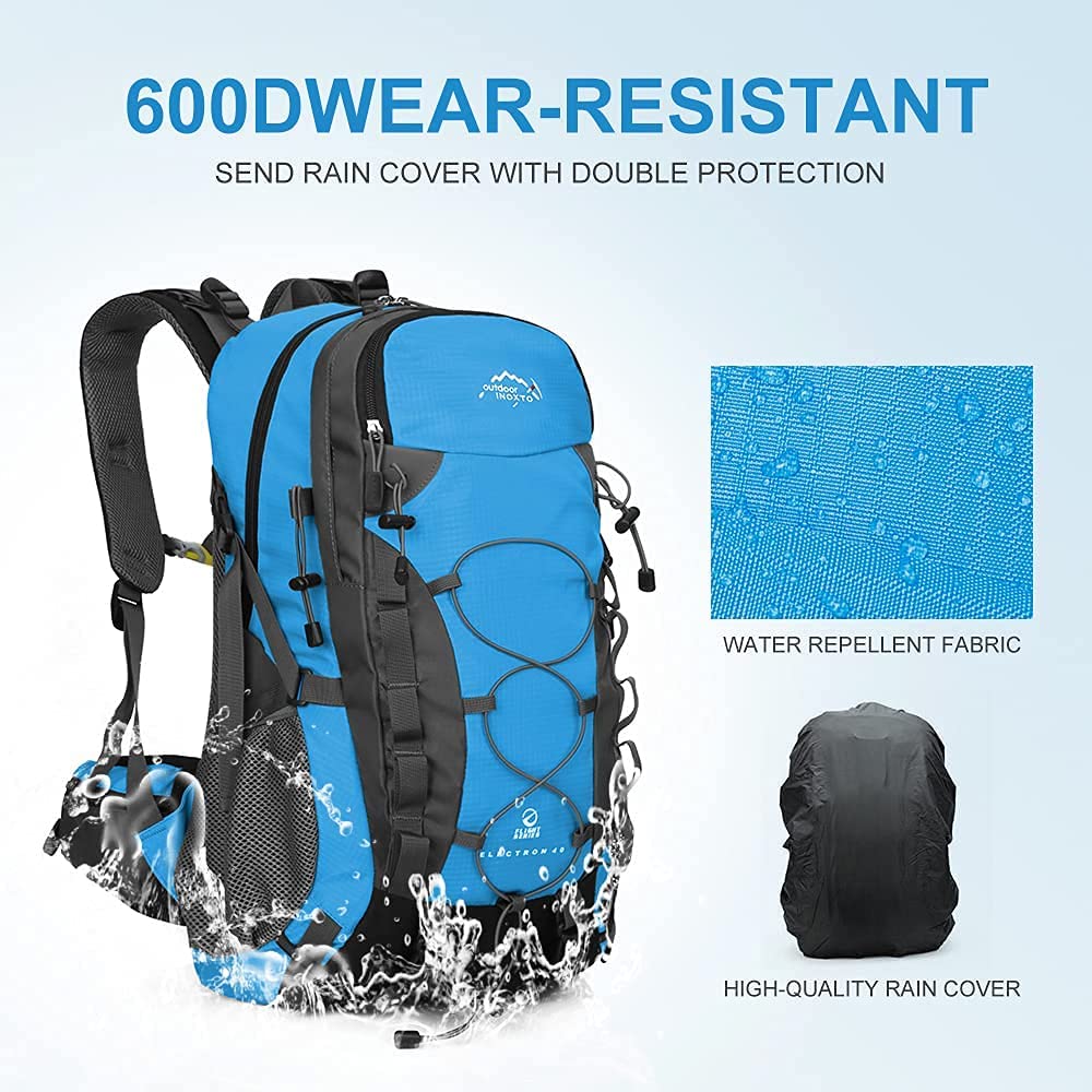 Lightweight 40L Hiking Backpack with Waterproof Rain Cover
