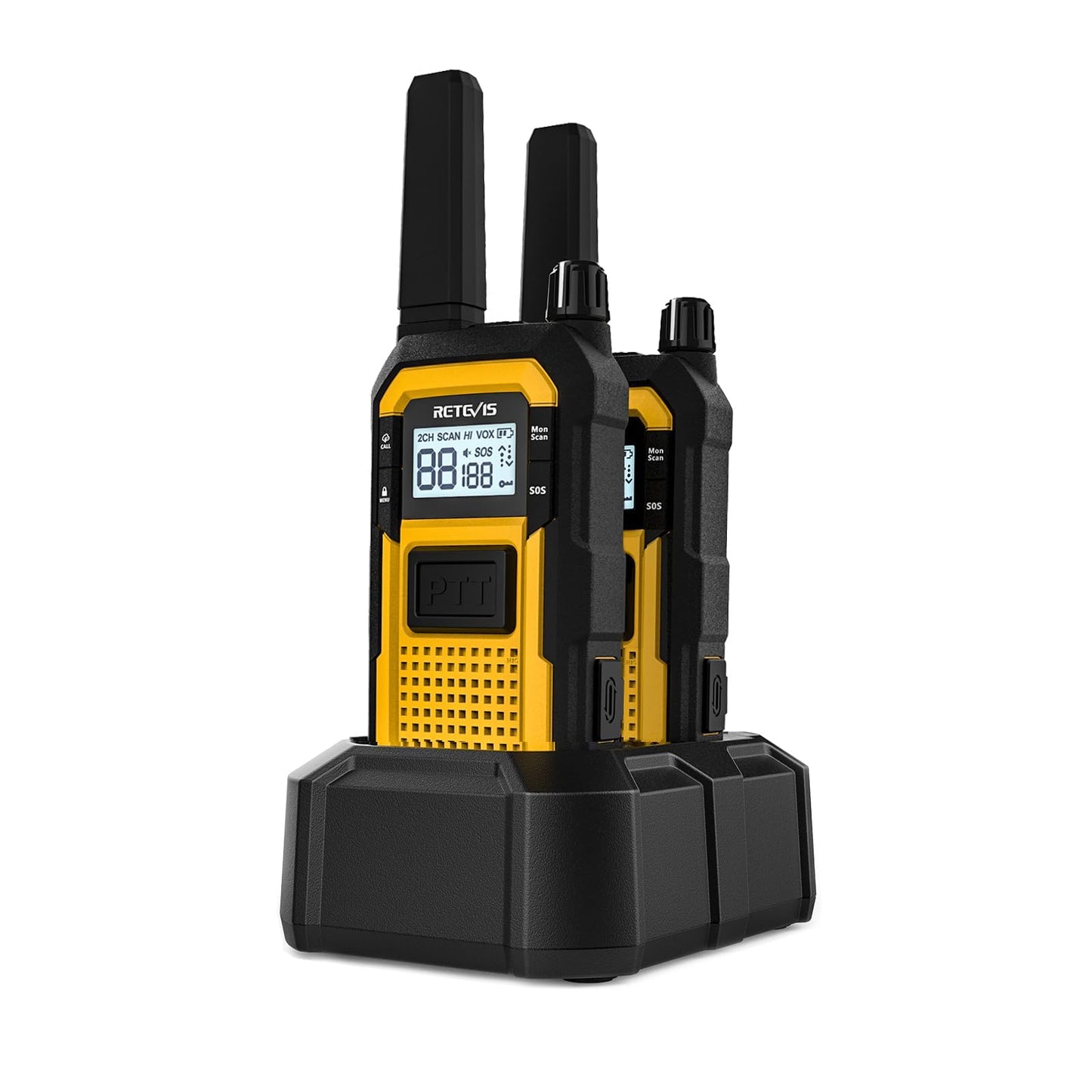Retevis RB48 Waterproof Heavy Duty Walkie Talkies(2 Pack) Yellow