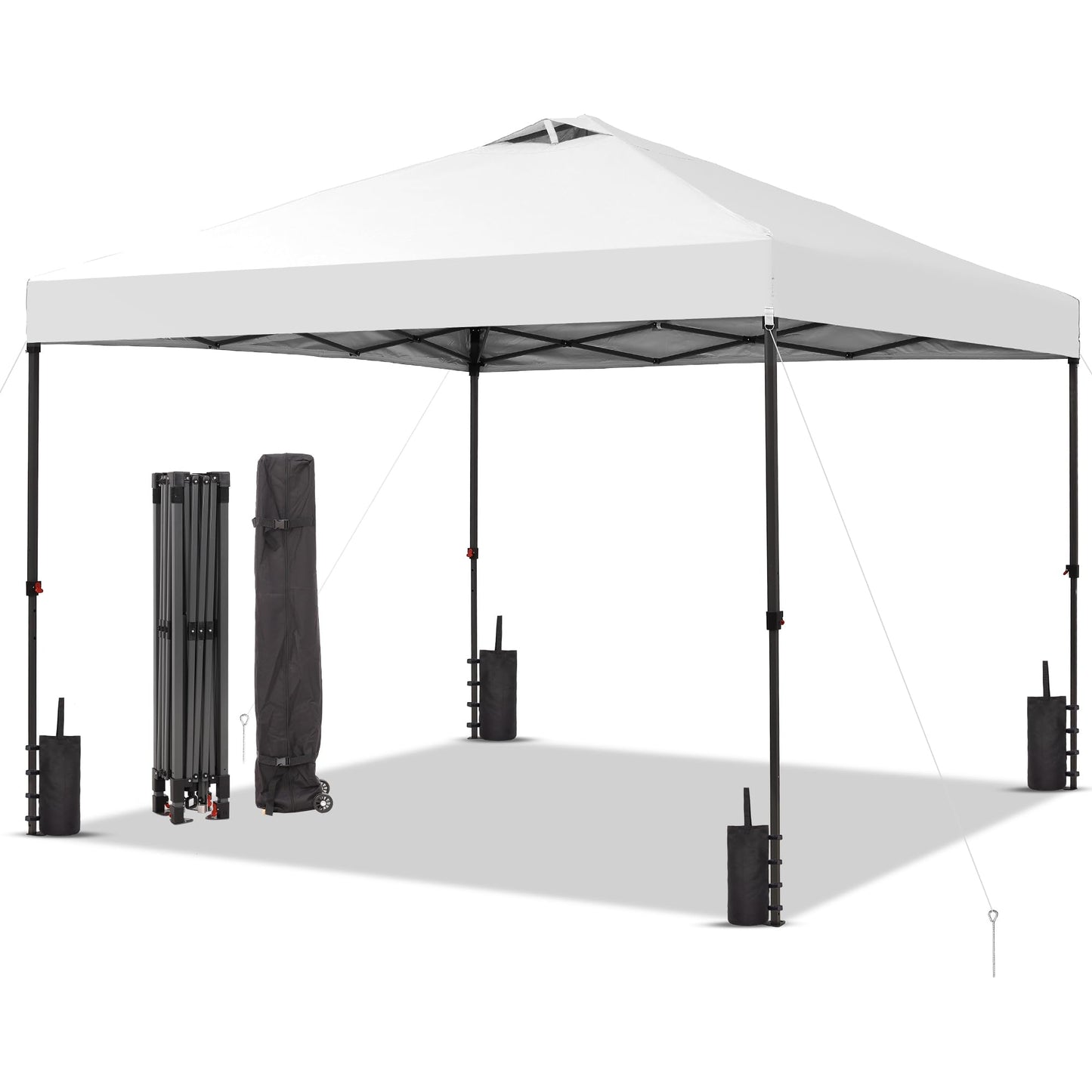 10x10 One-Push Canopy Tent with Adjustable Height