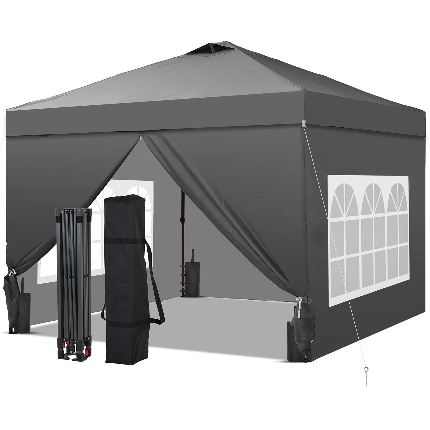 10x10 One-Push Canopy Tent with Adjustable Height
