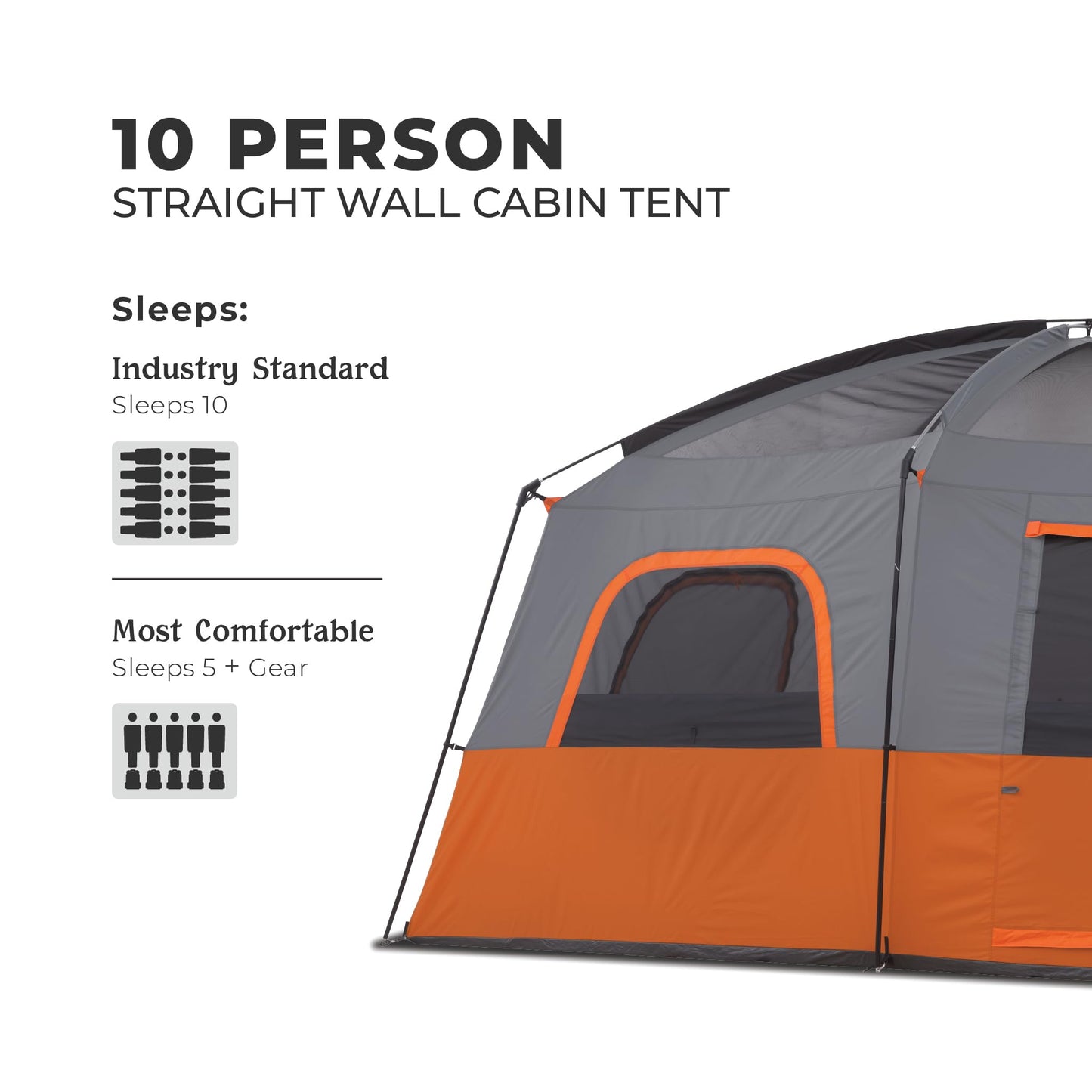 Large Multi-Room Cabin Tent for Family Camping
