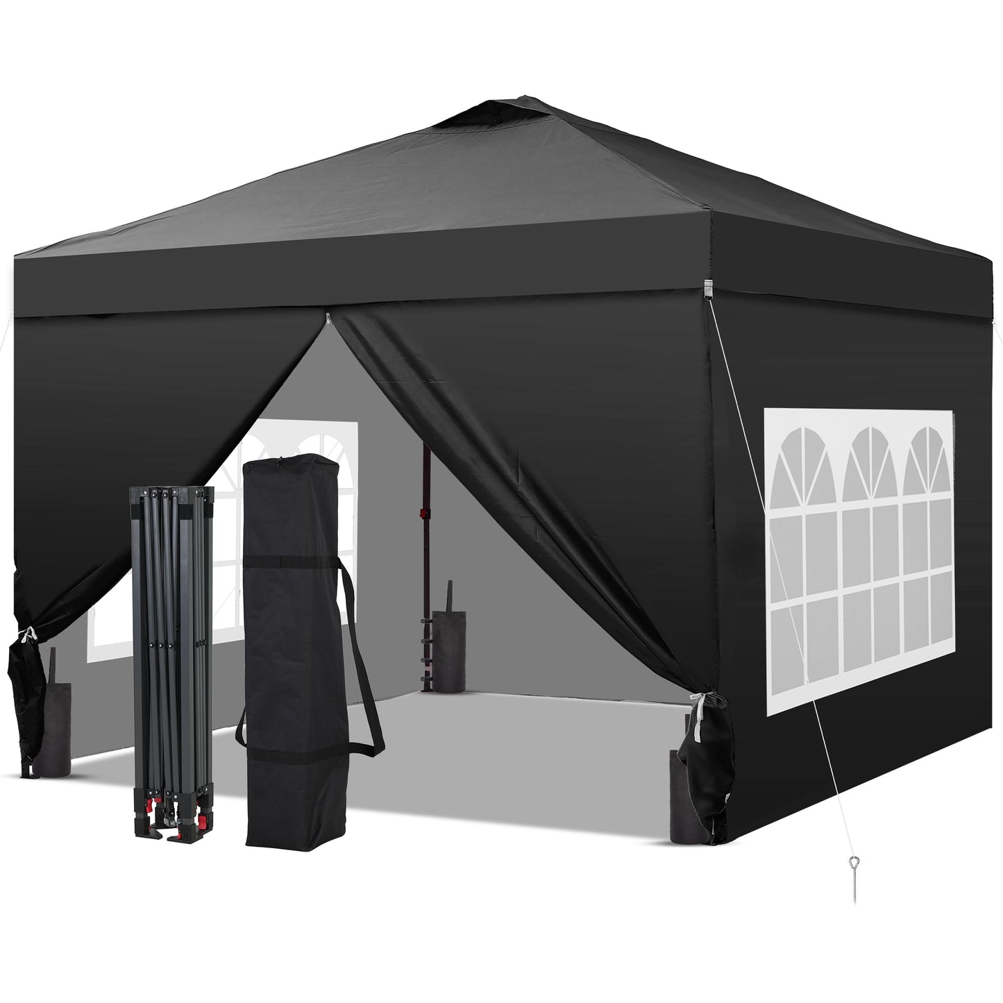 10x10 One-Push Canopy Tent with Adjustable Height