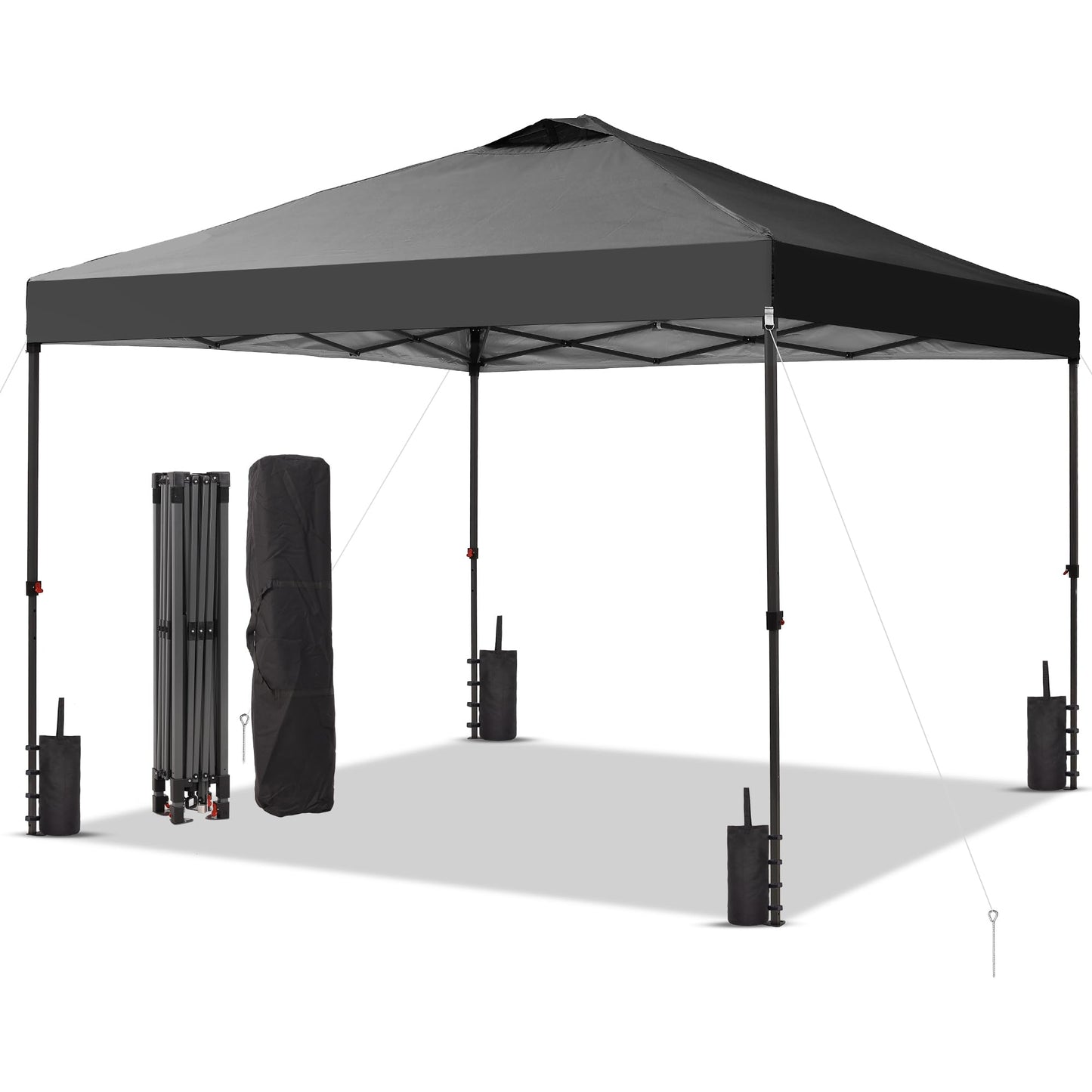 10x10 One-Push Canopy Tent with Adjustable Height