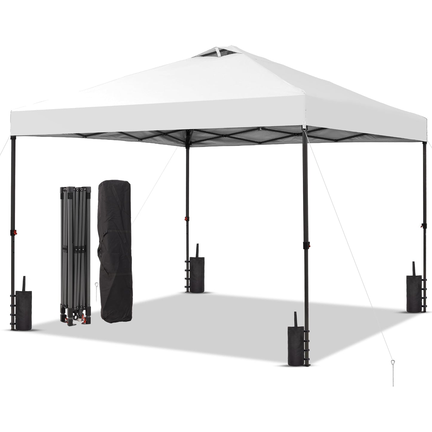 10x10 One-Push Canopy Tent with Adjustable Height