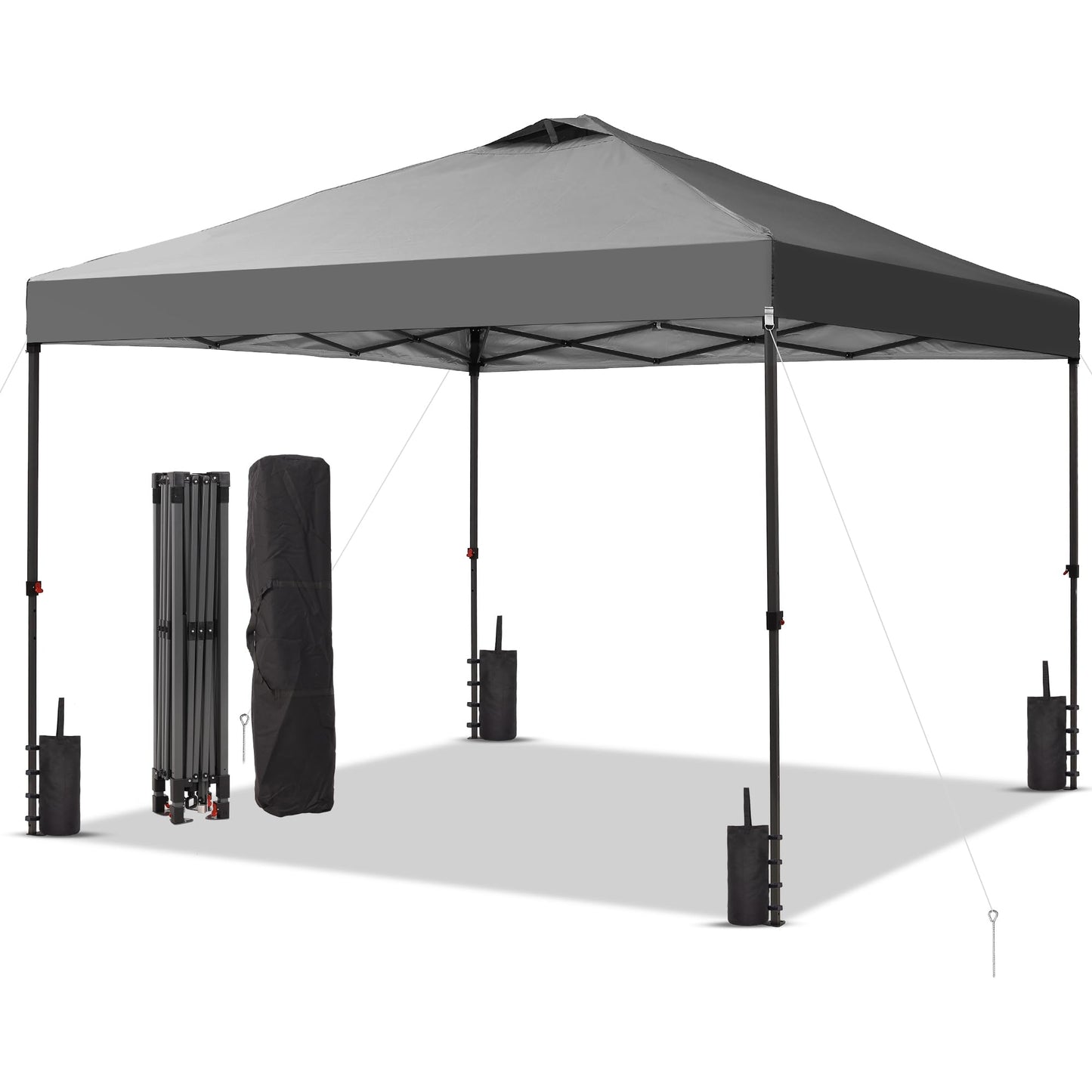 10x10 One-Push Canopy Tent with Adjustable Height