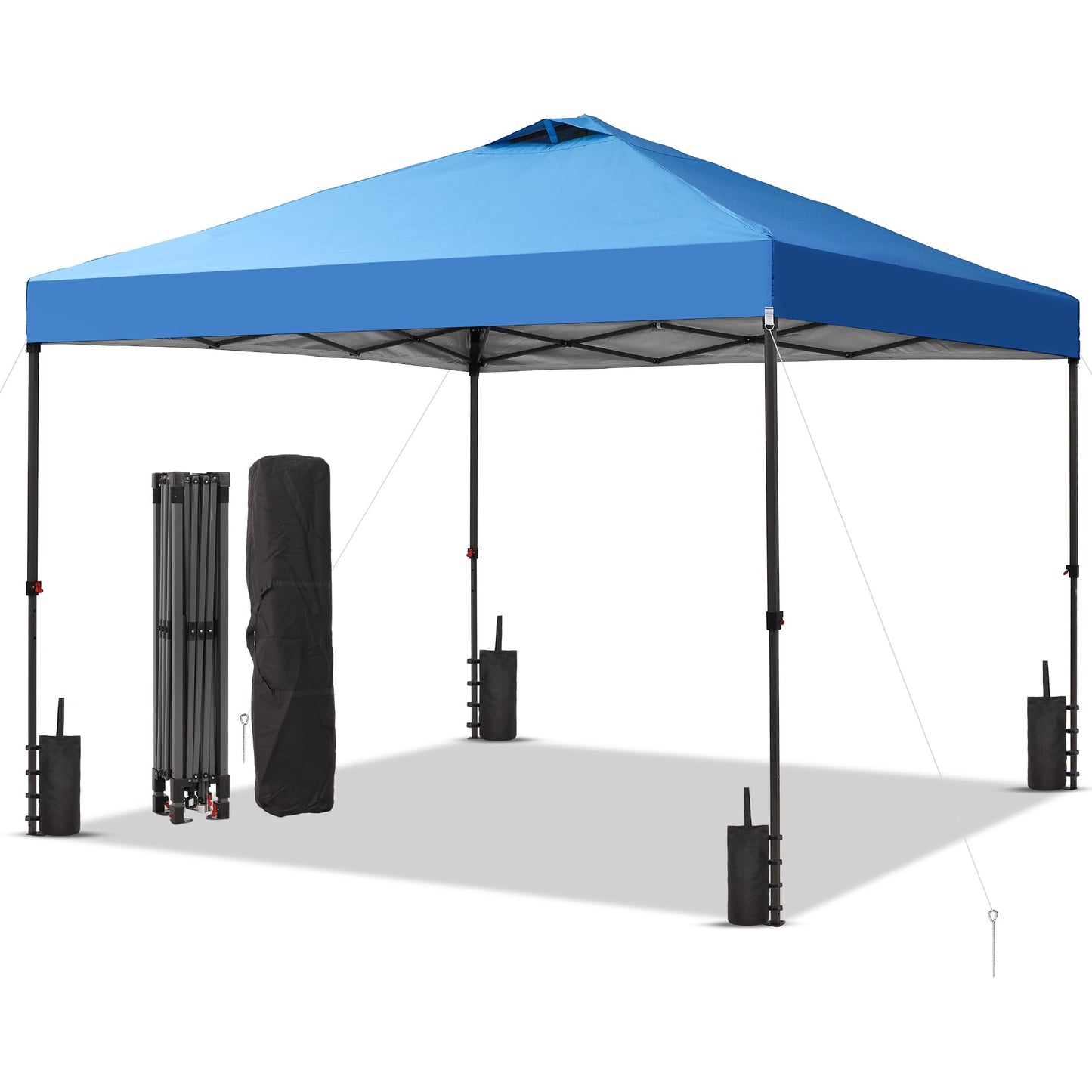 10x10 One-Push Canopy Tent with Adjustable Height