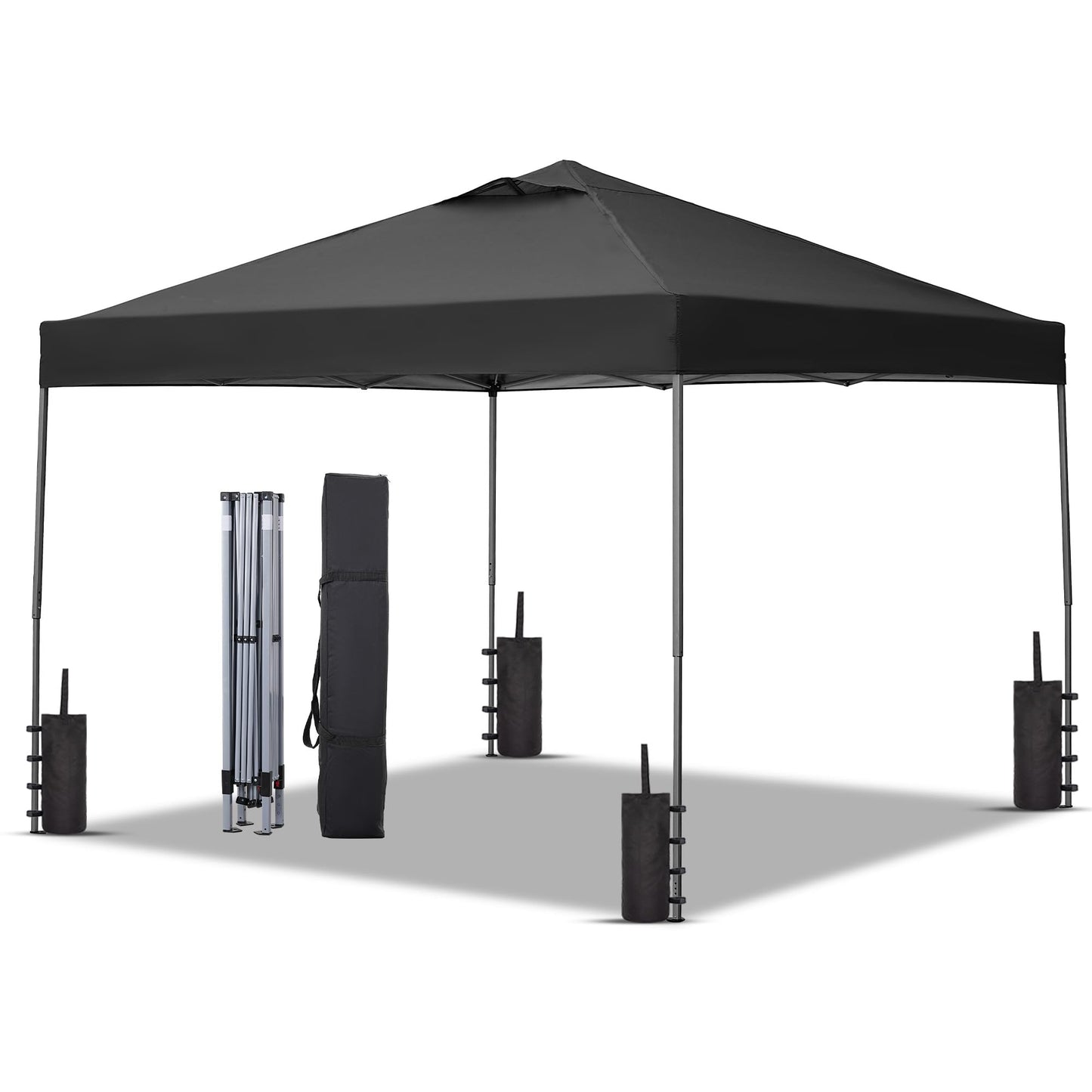 10x10 One-Push Canopy Tent with Adjustable Height