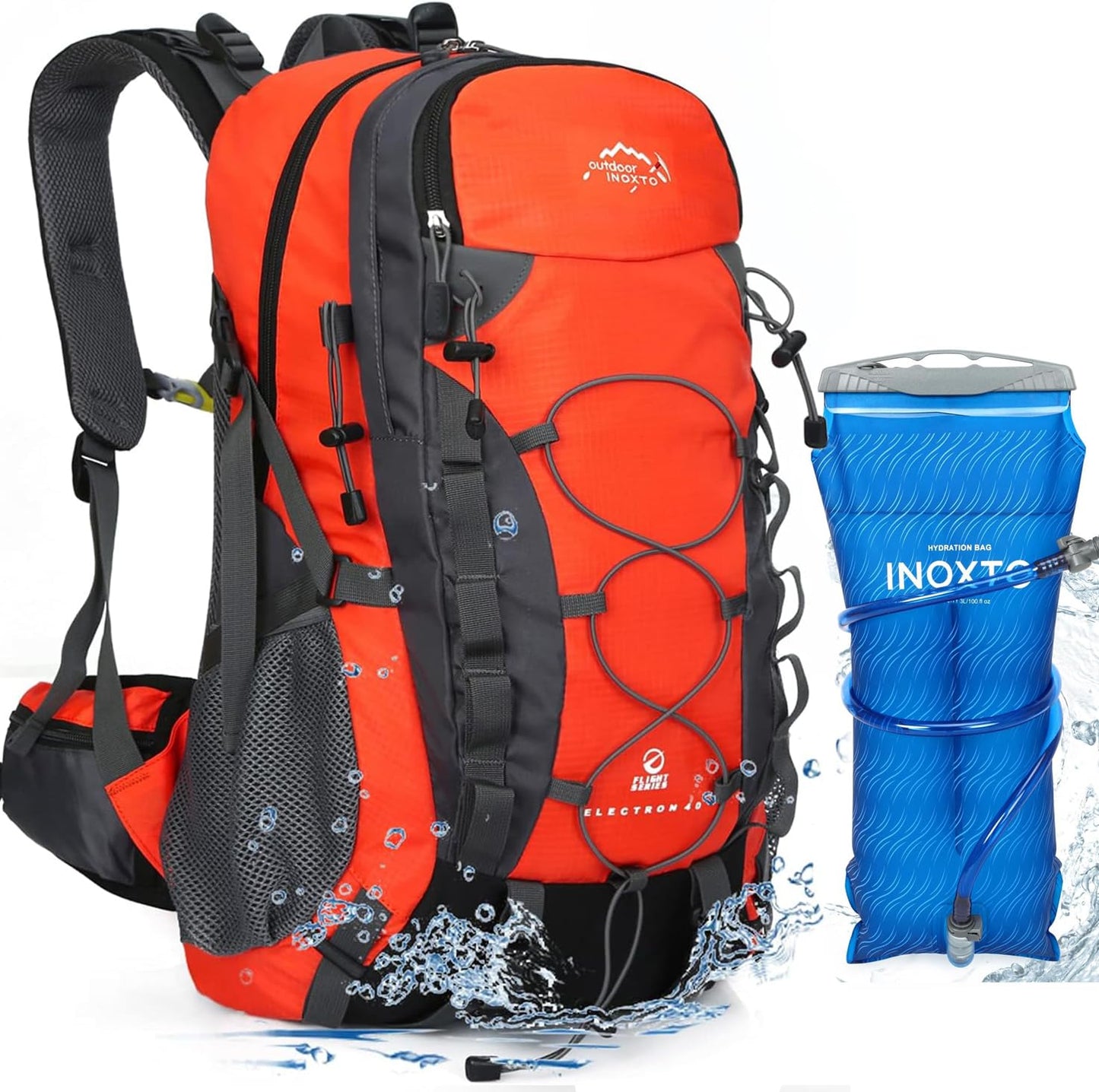 Lightweight 40L Hiking Backpack with Waterproof Rain Cover