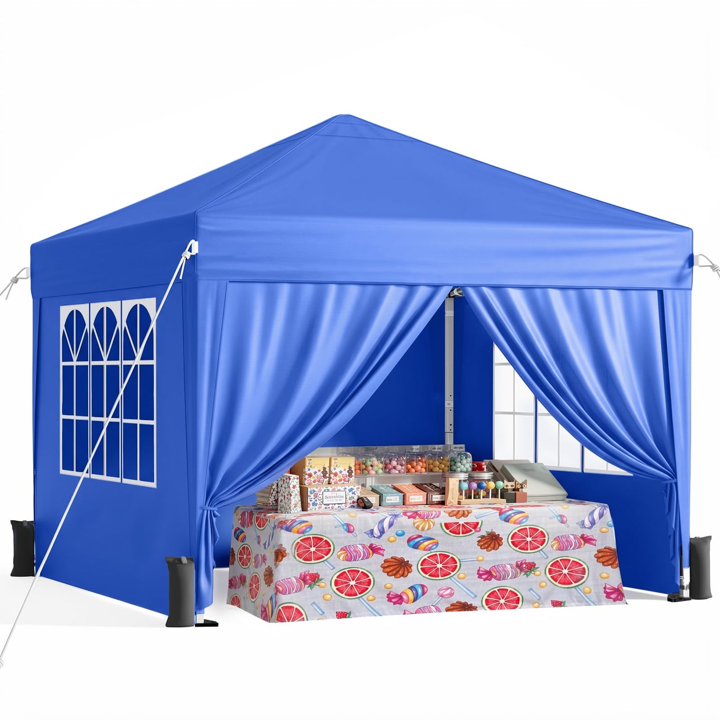 10x10 Pop-Up Canopy Tent with Sidewalls and Carry Bag