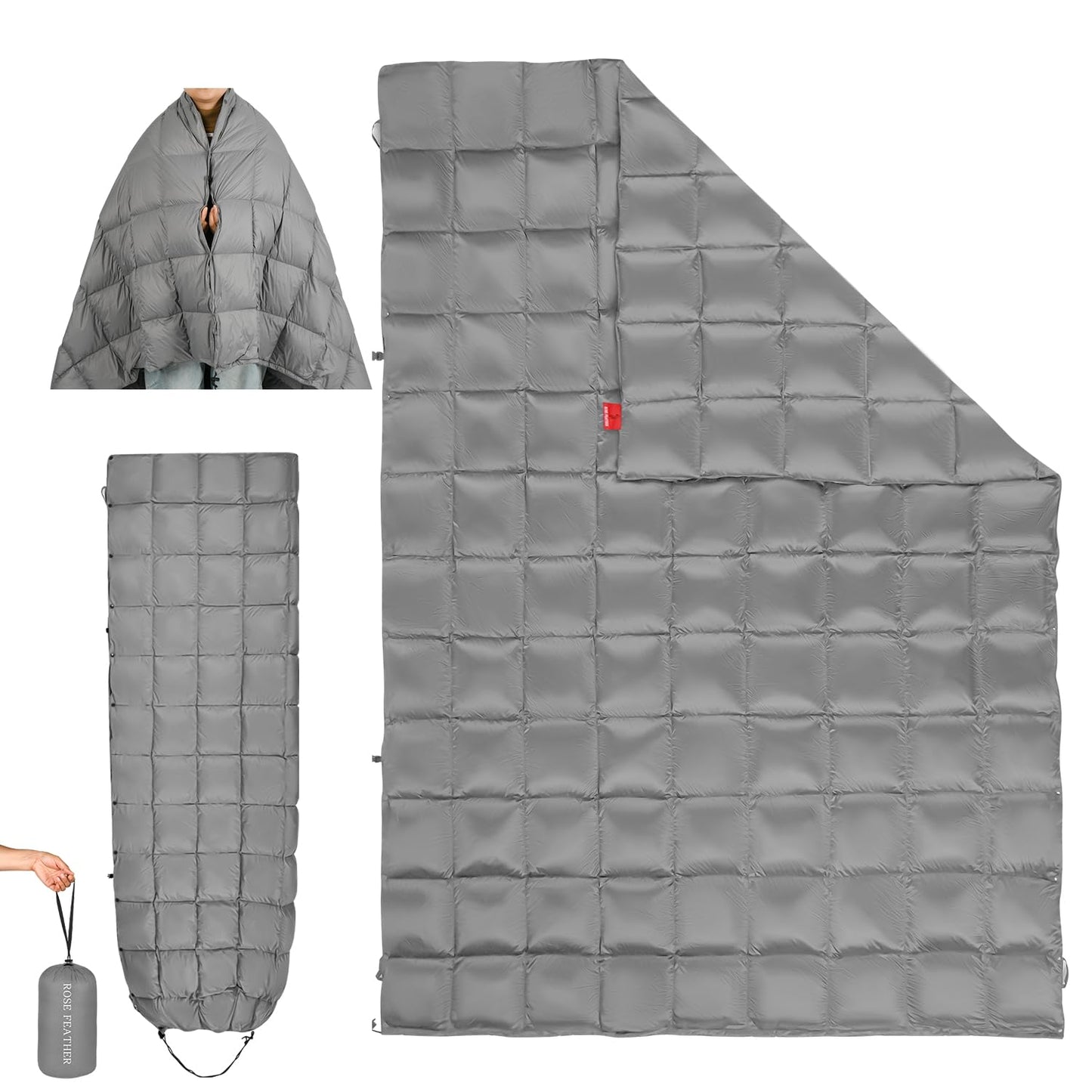 Lightweight Packable Down Camping Blanket and Travel Quilt