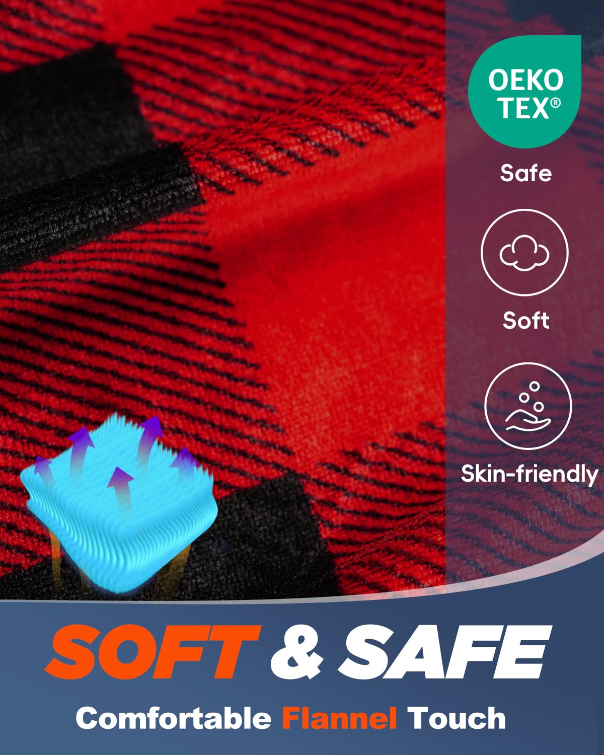 XL Flannel Sleeping Bag with Pillow and Compression Sack