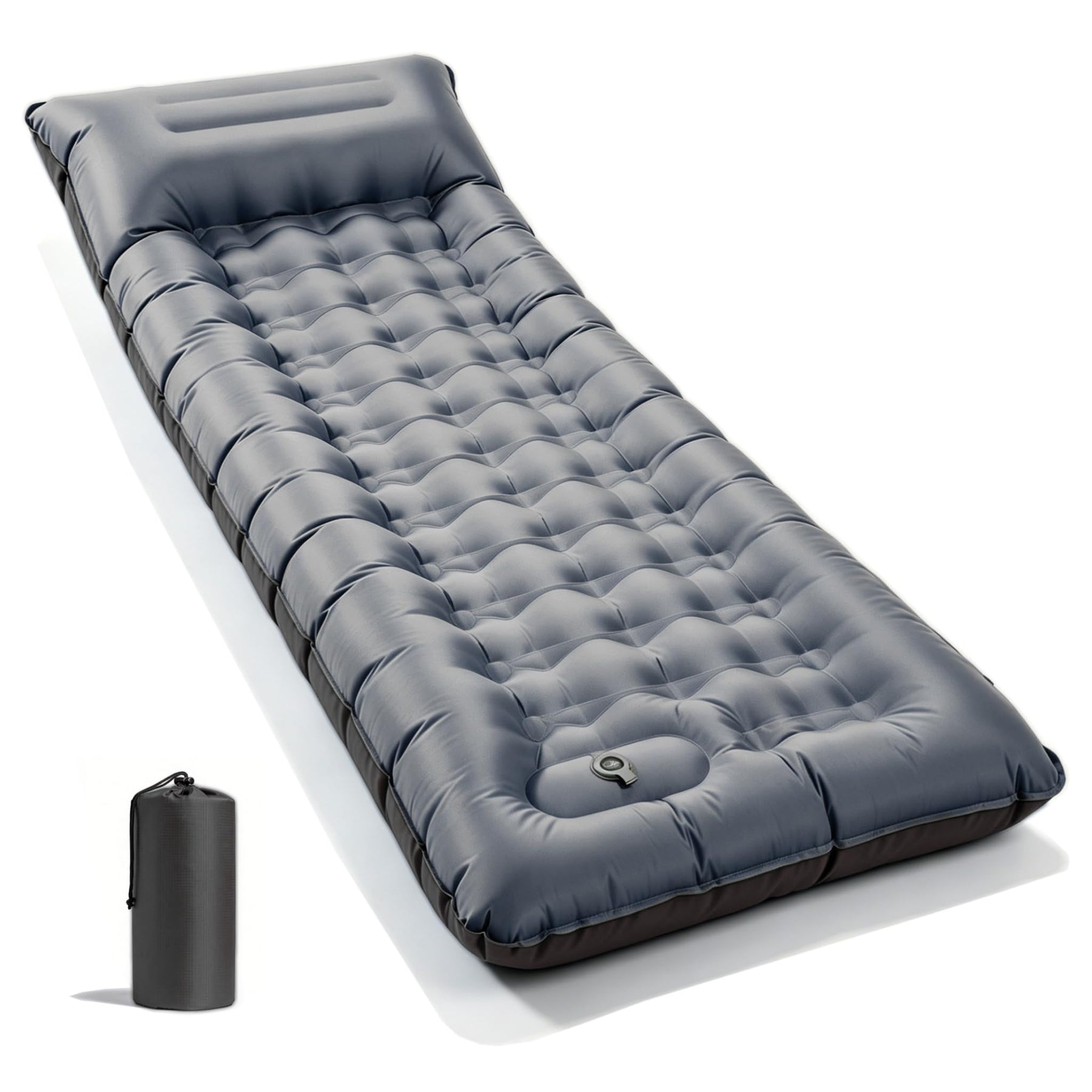 6-Inch Inflatable Sleeping Pad with Pillow and Foot Pump
