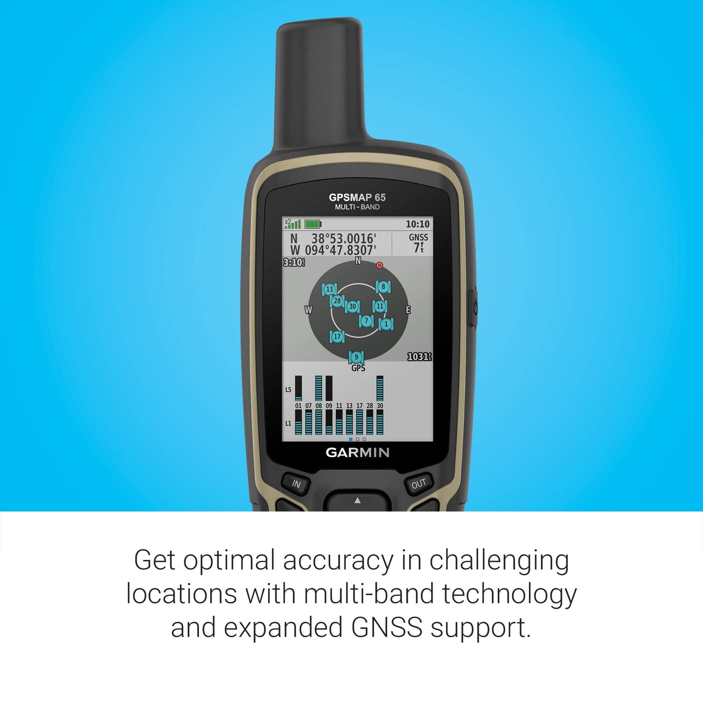 Multi-Band Handheld GPS Navigator with Altimeter and Compass
