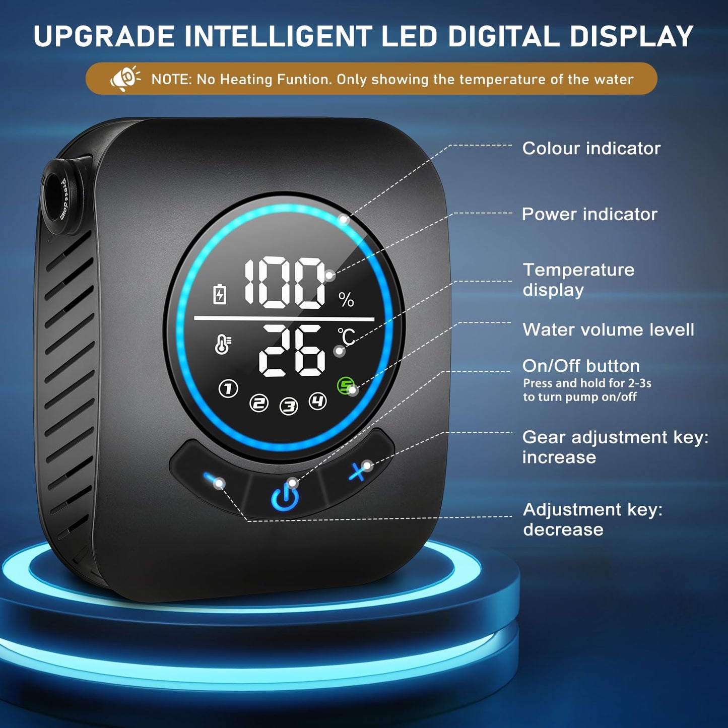 Rechargeable Portable Camping Shower with 5 Adjustable Speeds