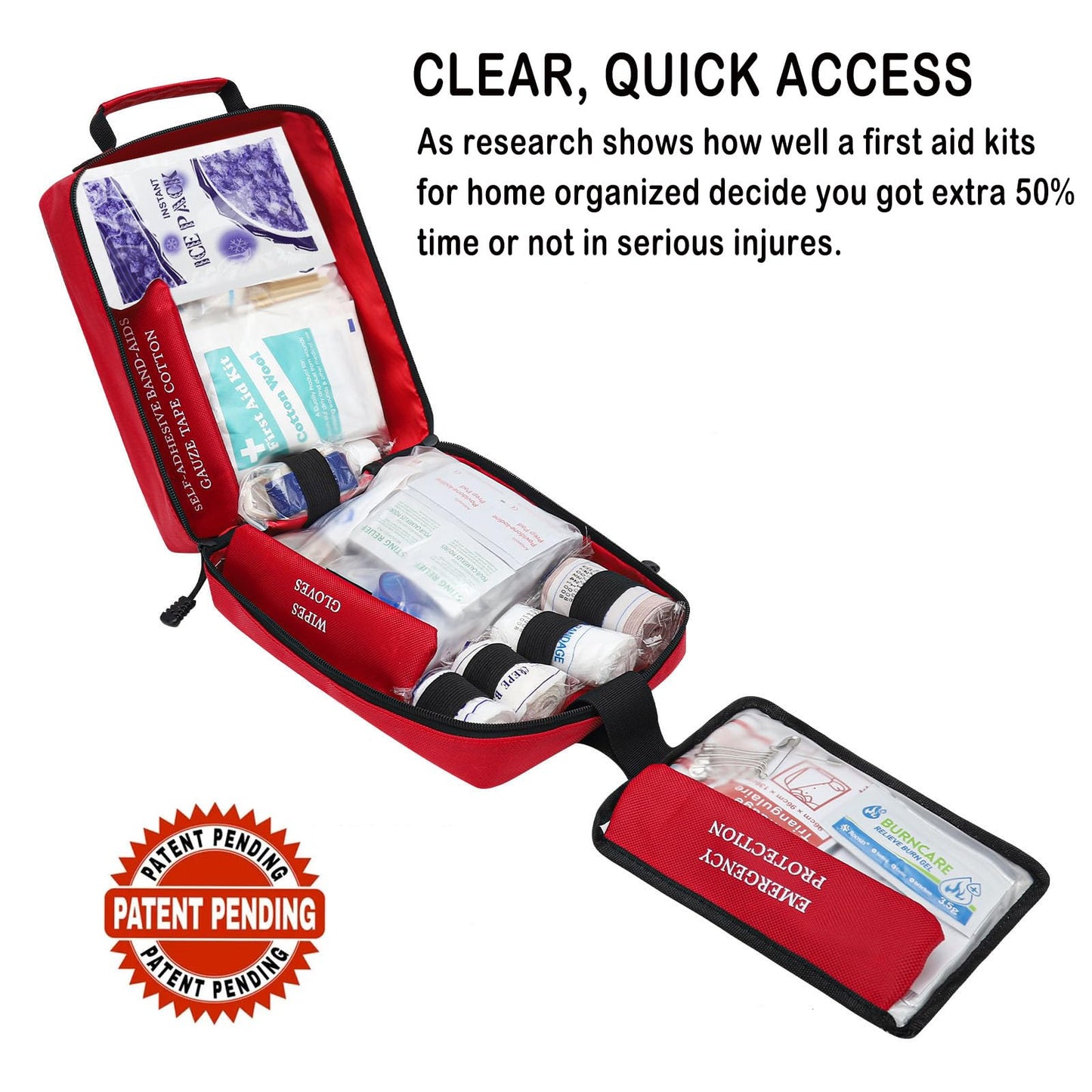 400-Piece Large Emergency First Aid Kit for Home and Outdoors