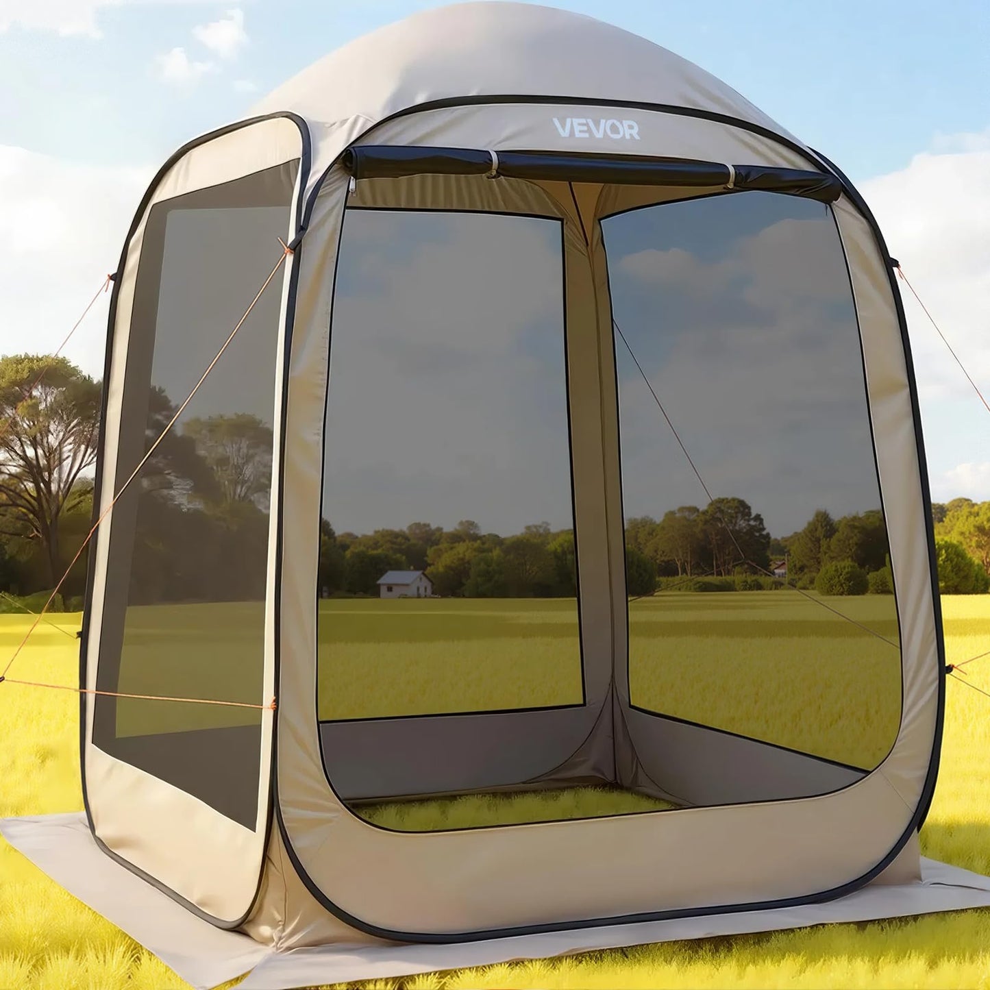 Portable Pop-Up Screen House Tent for 4–8 People