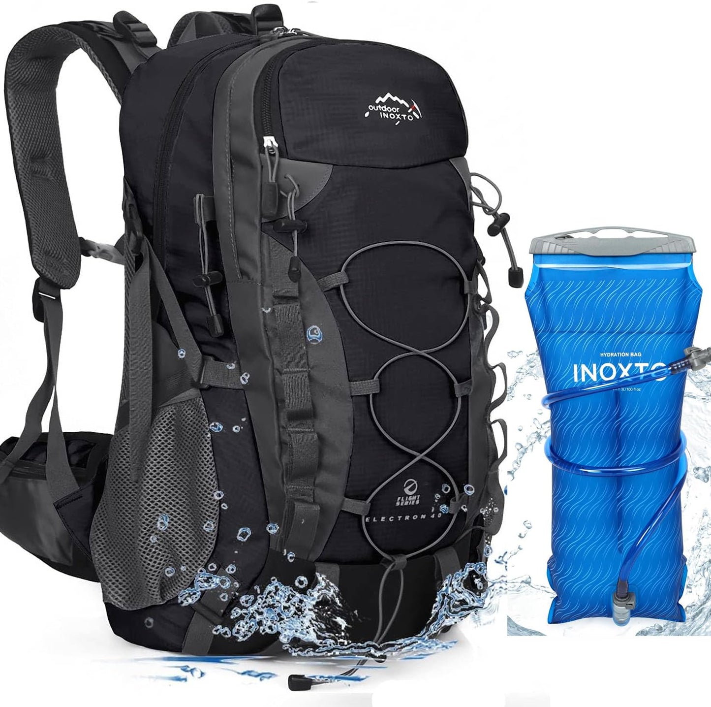 Lightweight 40L Hiking Backpack with Waterproof Rain Cover