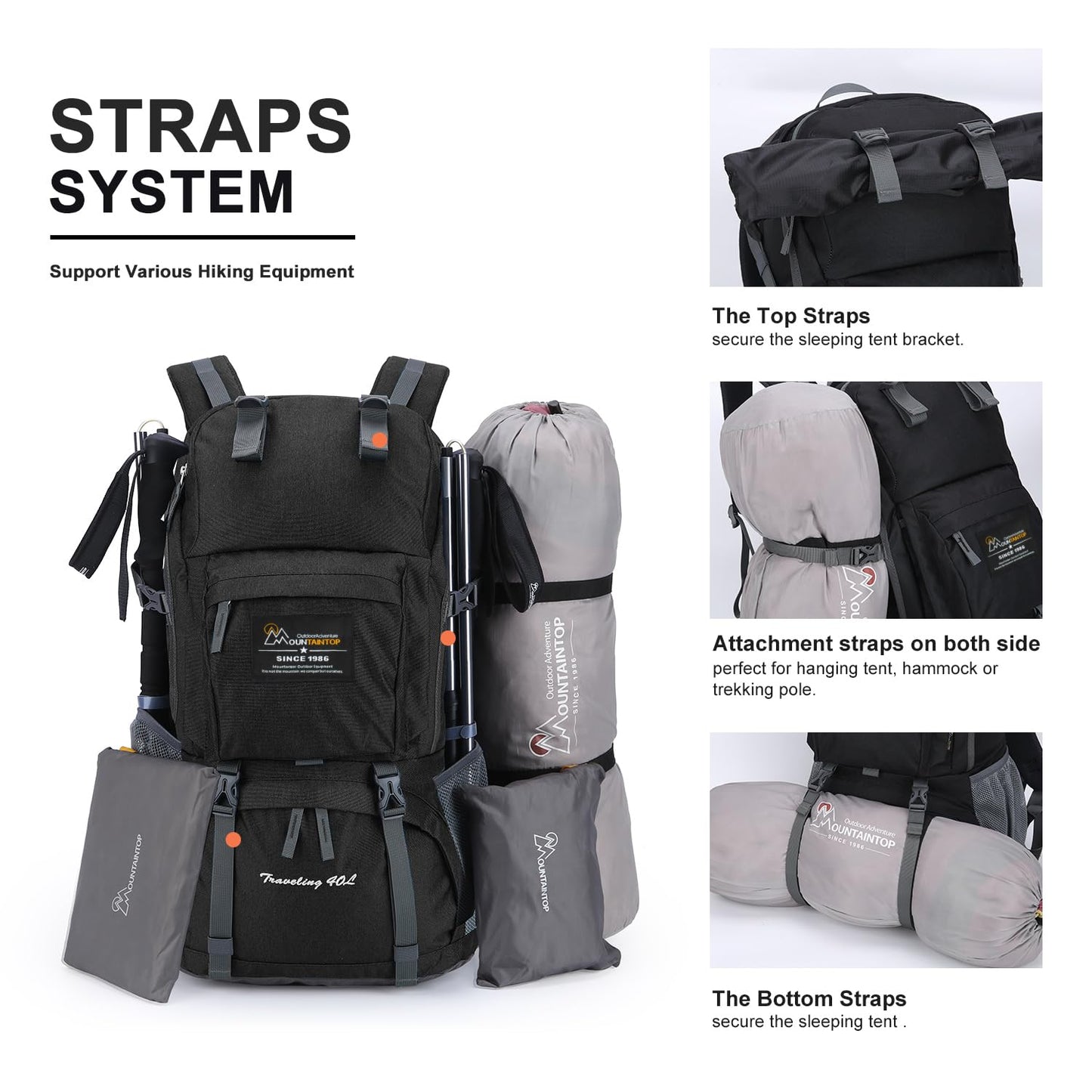 Lightweight 40L Hiking Backpack for Camping and Travel