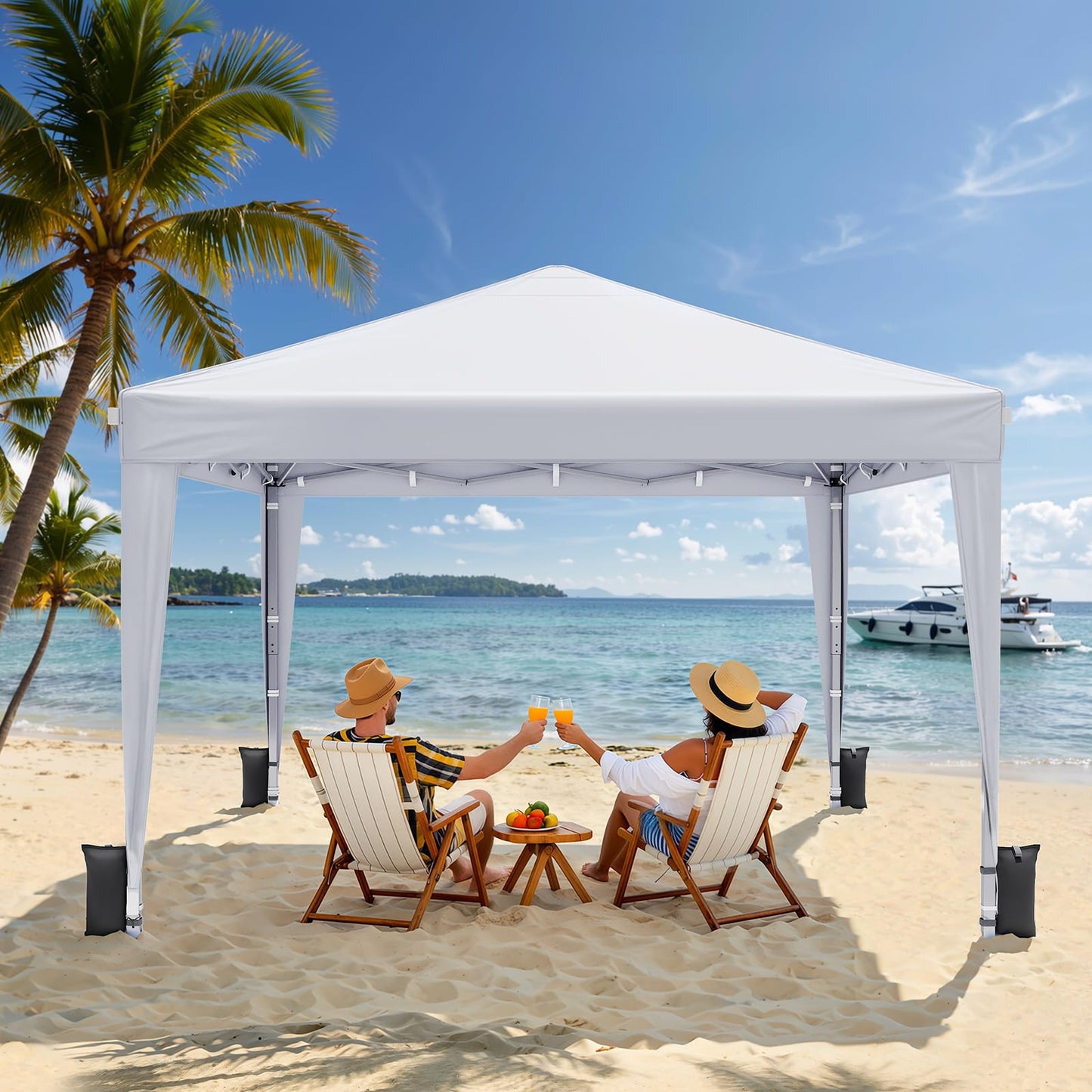 10x10 Pop-Up Canopy Tent with Sidewalls & Carry Bag