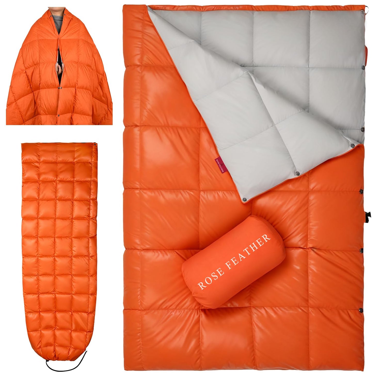 Lightweight Packable Down Camping Blanket and Travel Quilt