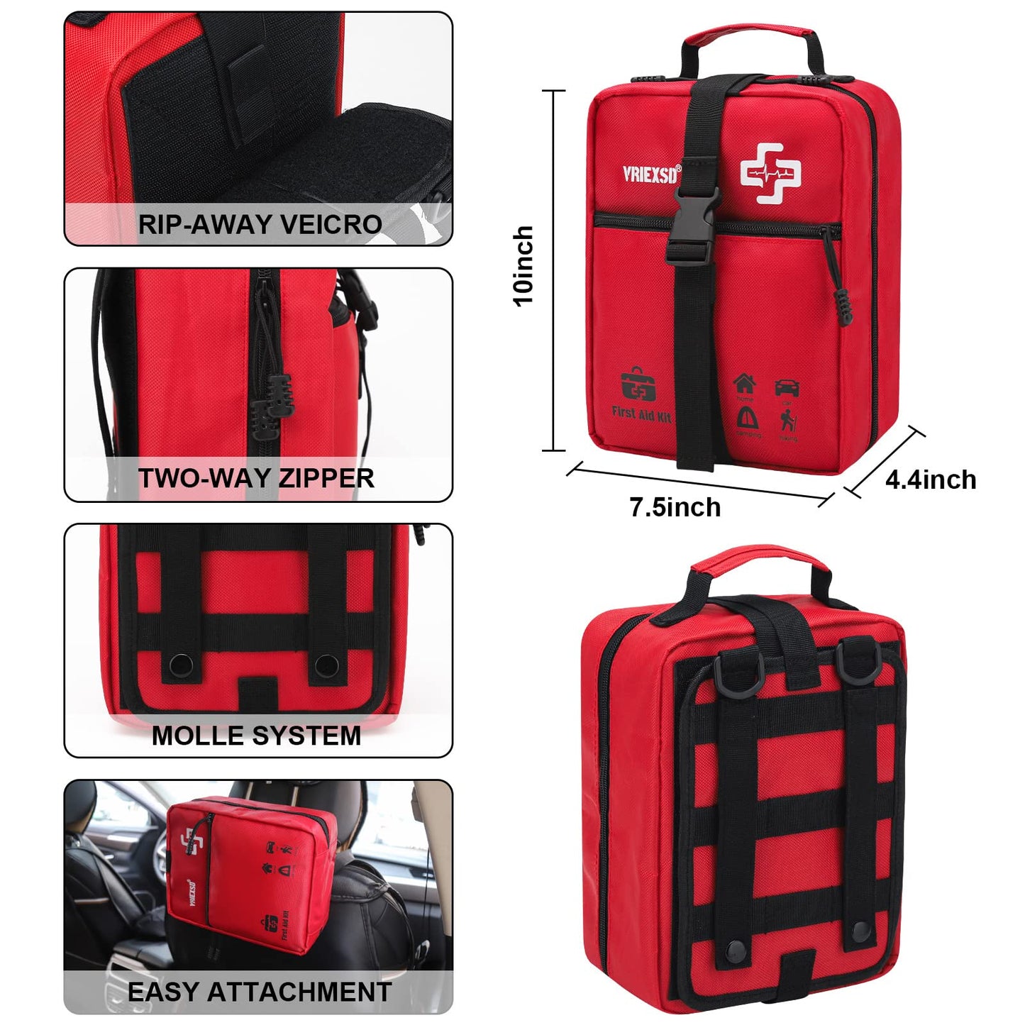 400-Piece Large Emergency First Aid Kit for Home and Outdoors