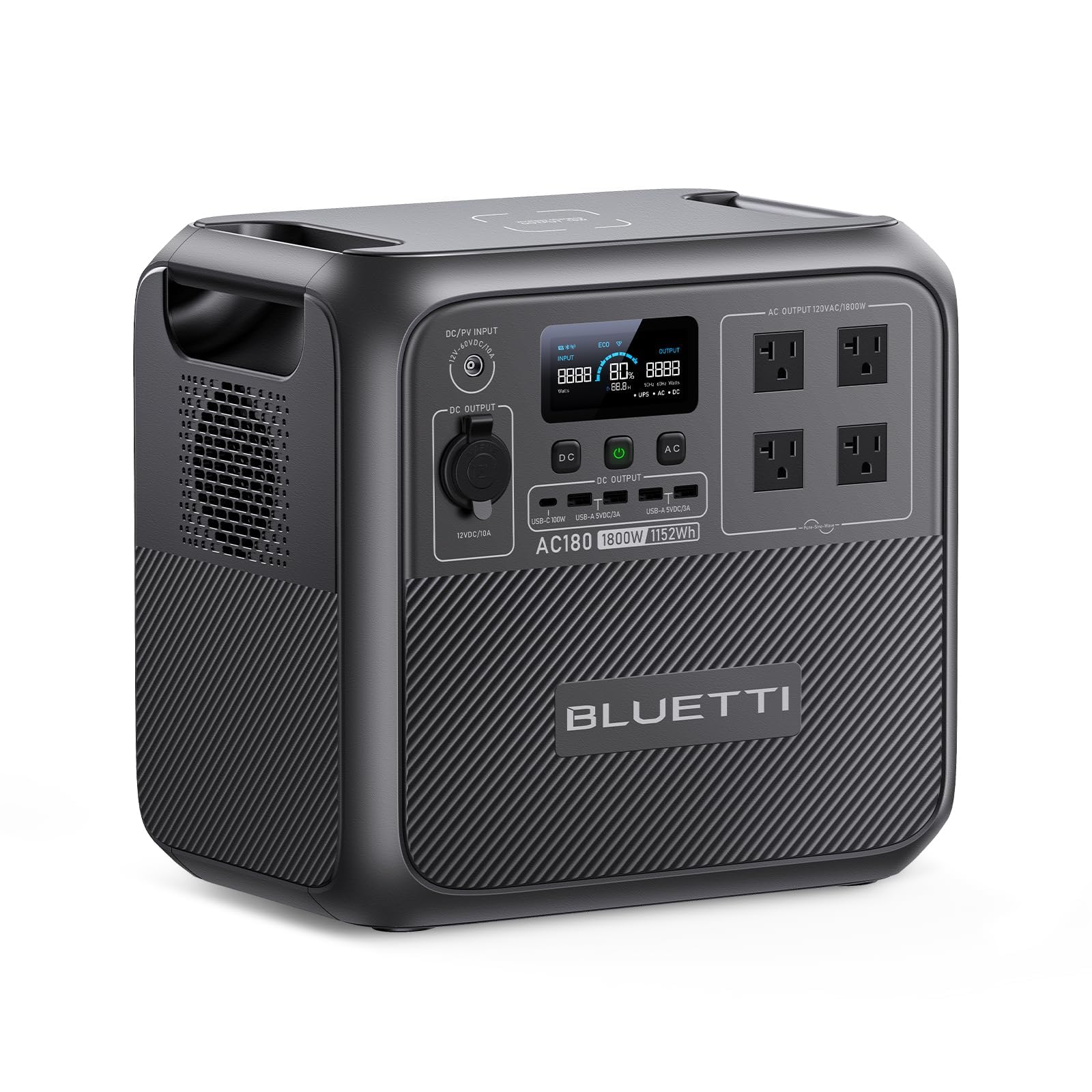 1152Wh LiFePO4 Portable Power Station with 1800W Output