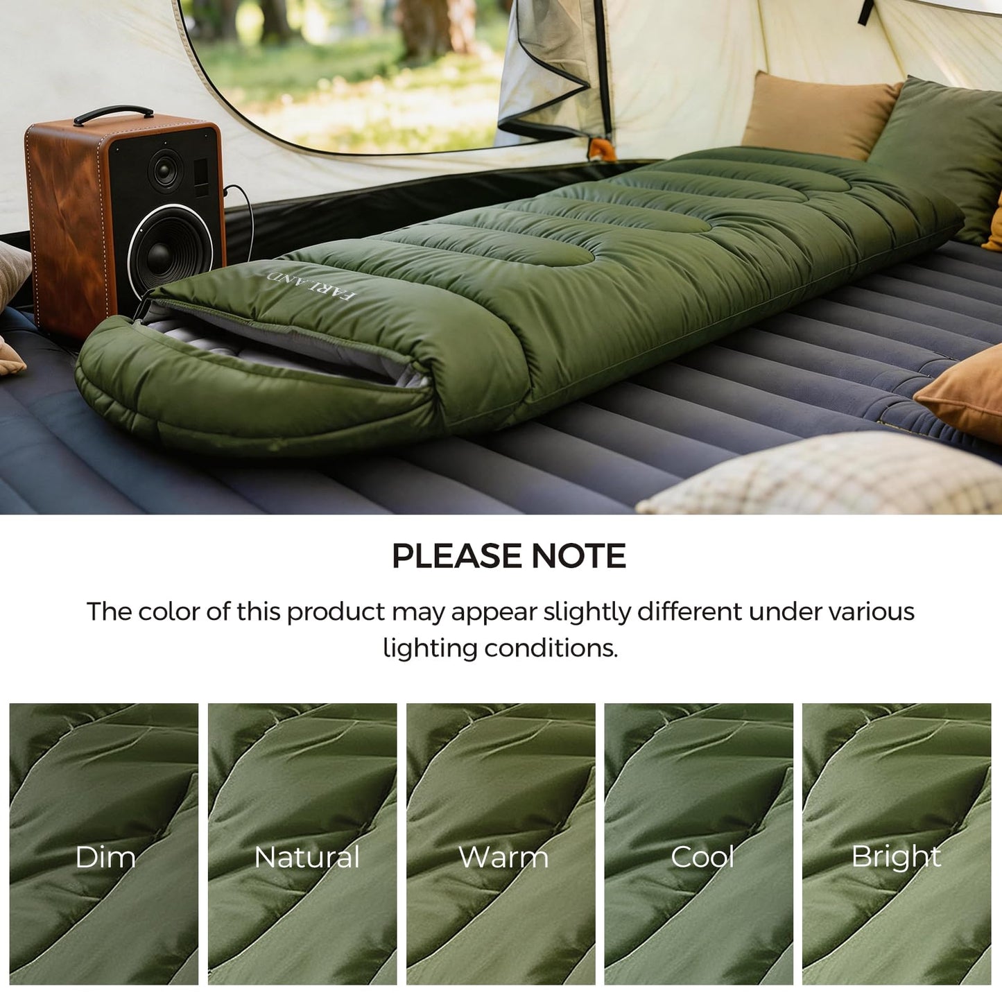 Fleece-Lined All-Season Sleeping Bag with Compression Sack