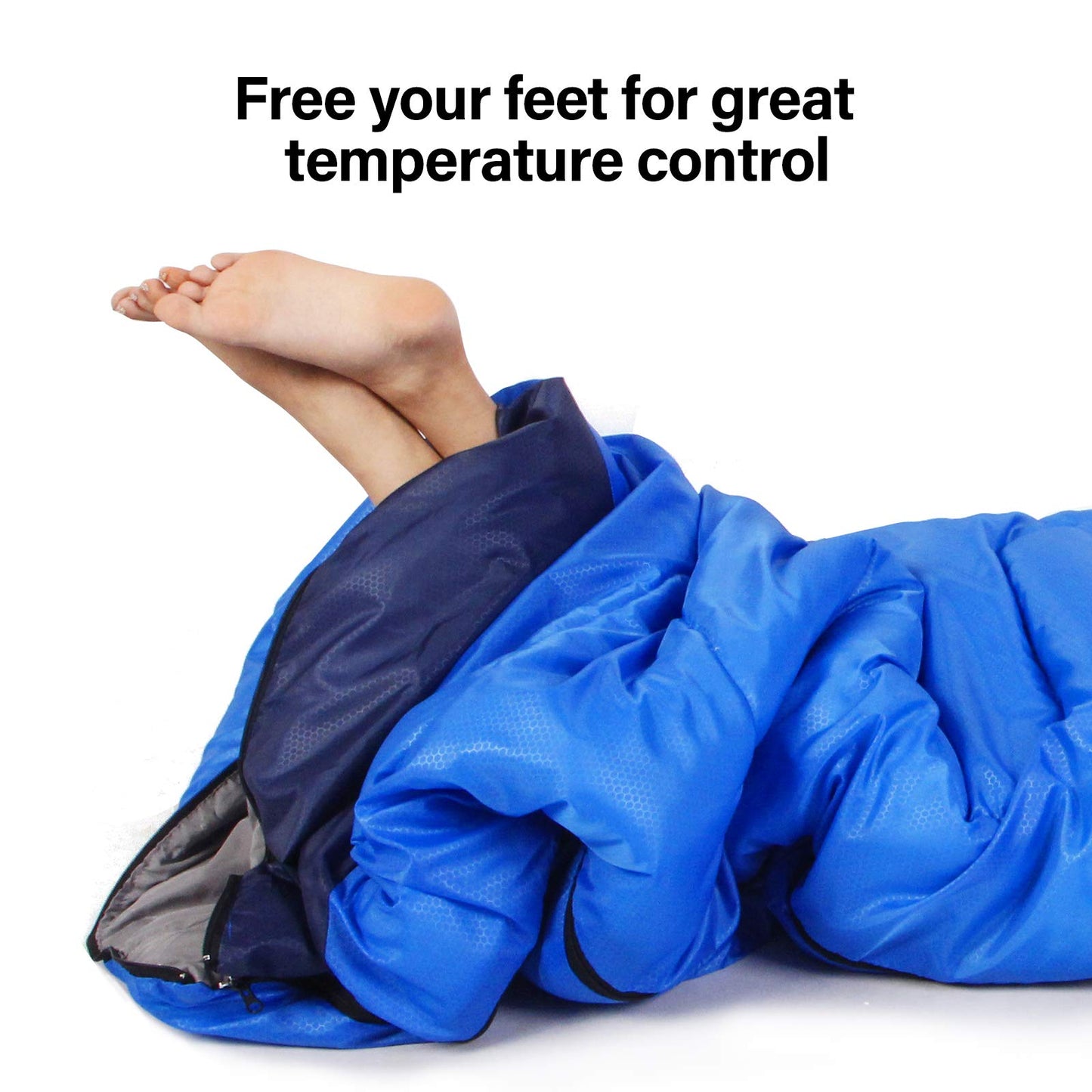 Lightweight 4-Season Sleeping Bag with Pillow