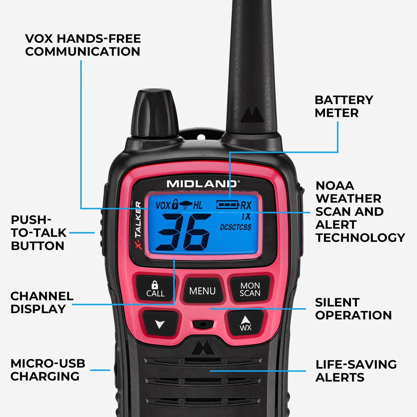 Long-Range Two-Way Radios with NOAA Weather Alerts