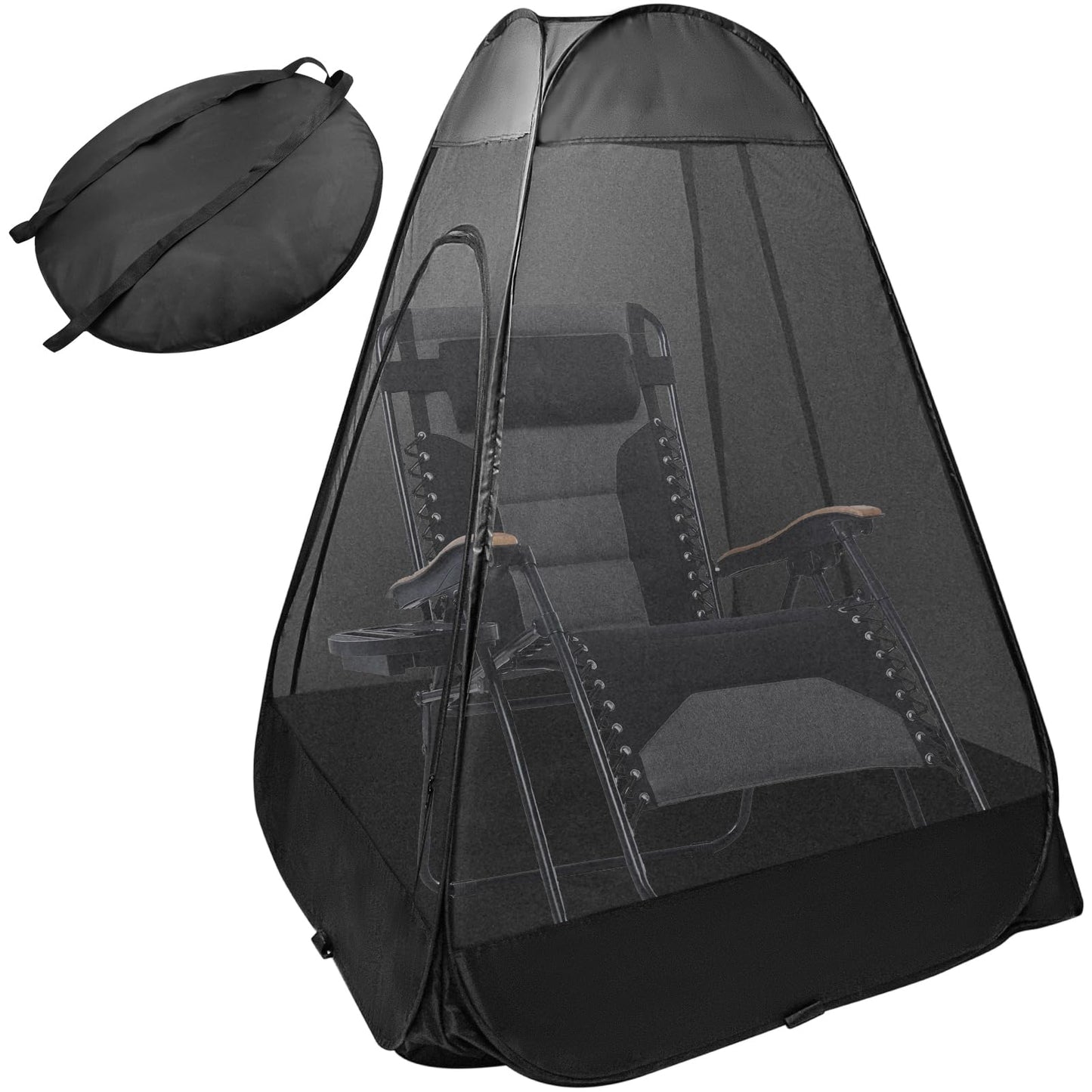 One-Person Pop-Up Chair Mosquito Net Tent with Carry Bag