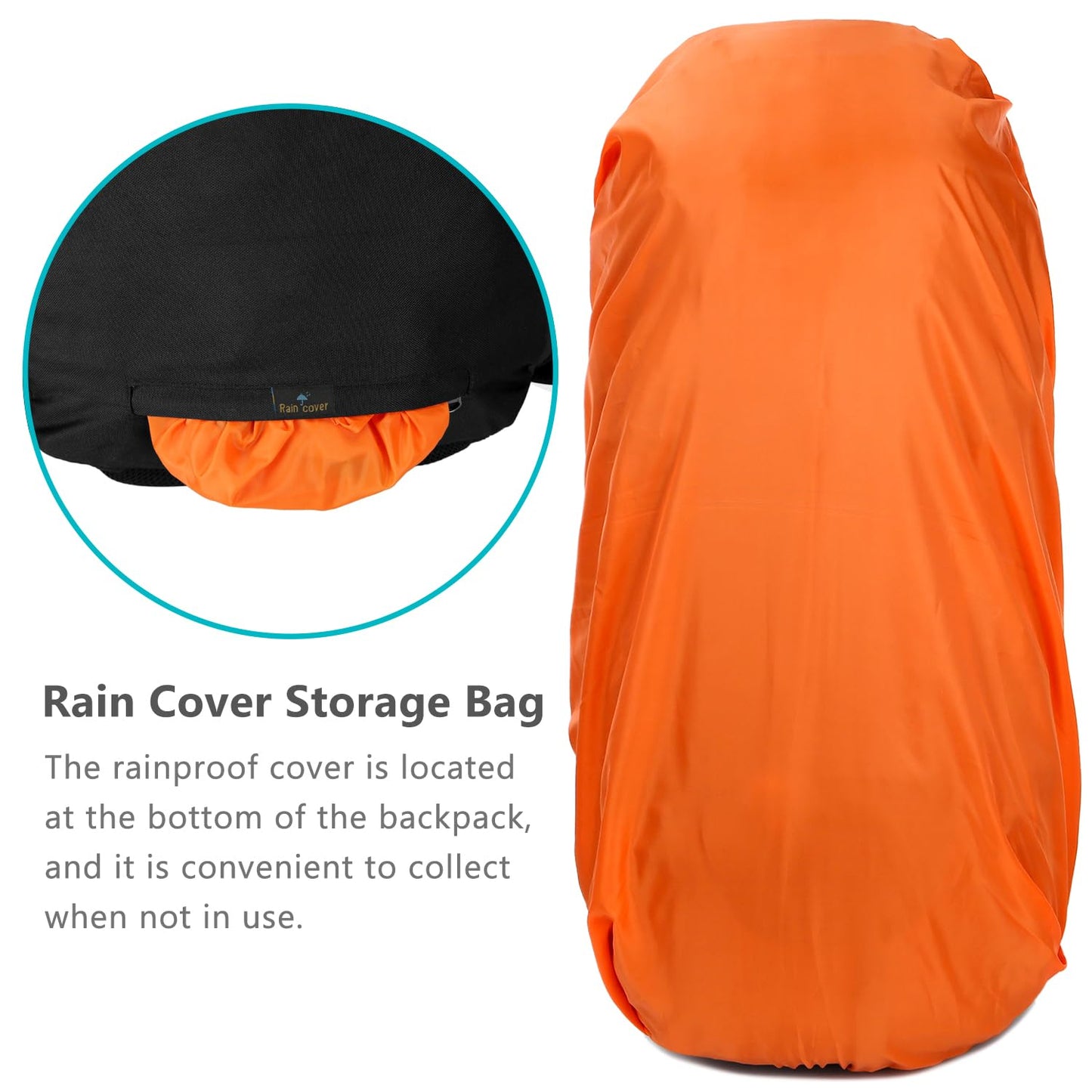 Lightweight 50L Hiking Backpack with Rain Cover