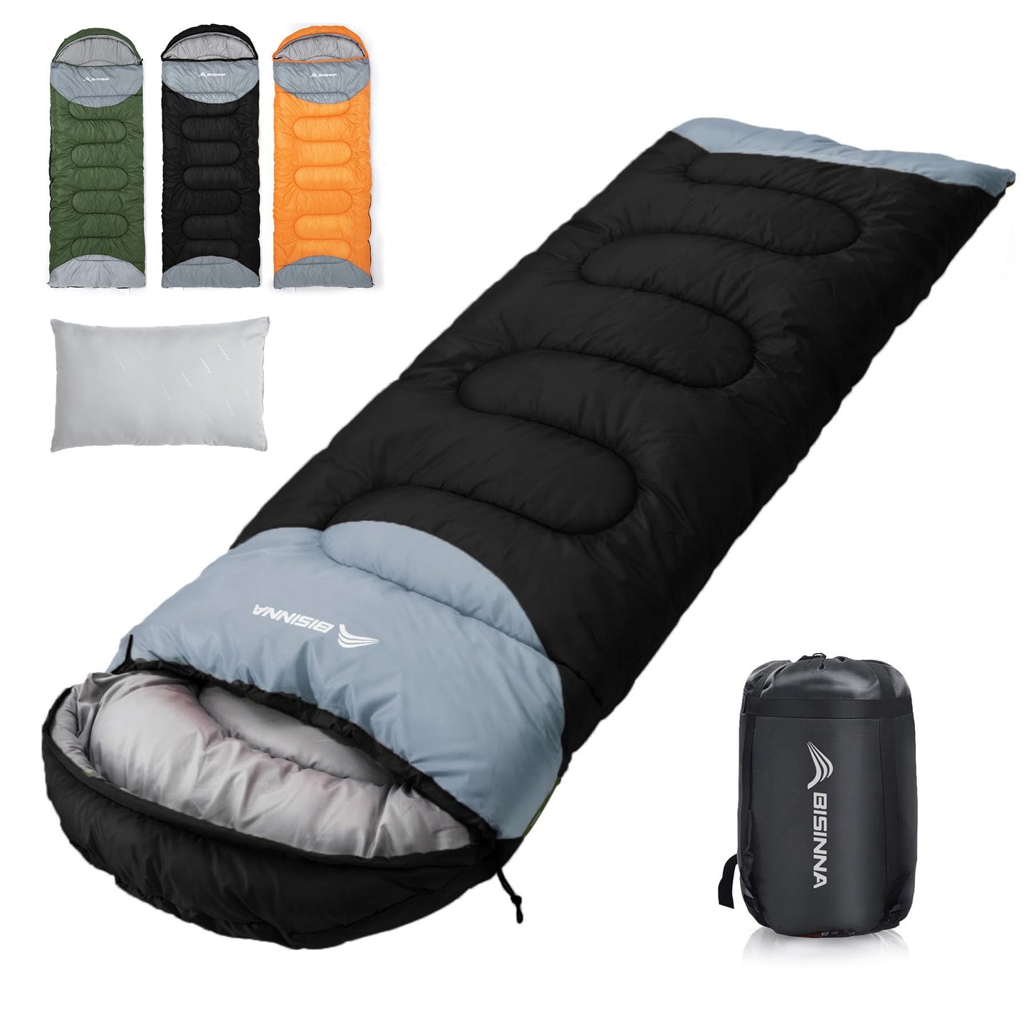 0°F Winter Sleeping Bag with Pillow and Compression Sack