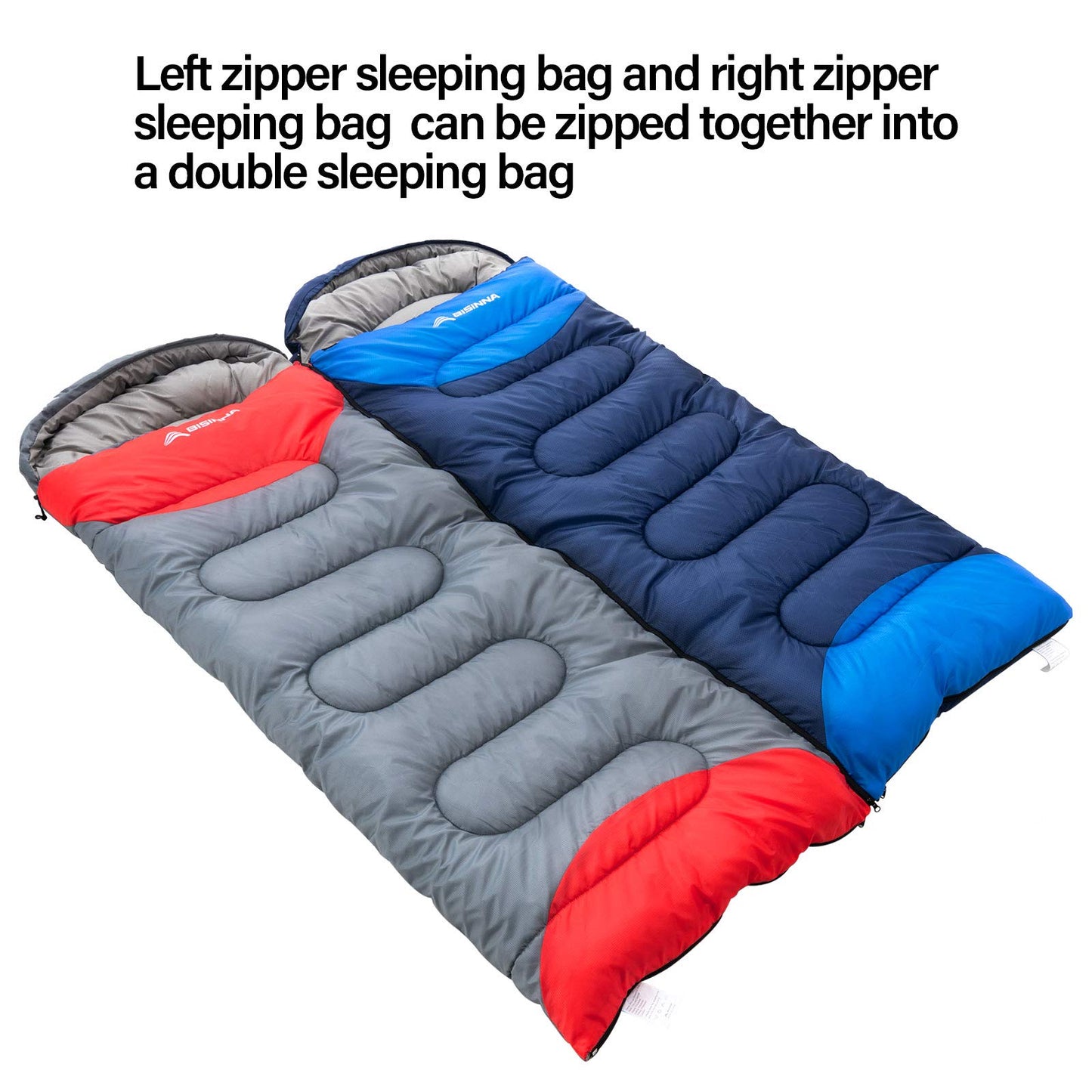 Lightweight 4-Season Sleeping Bag with Pillow
