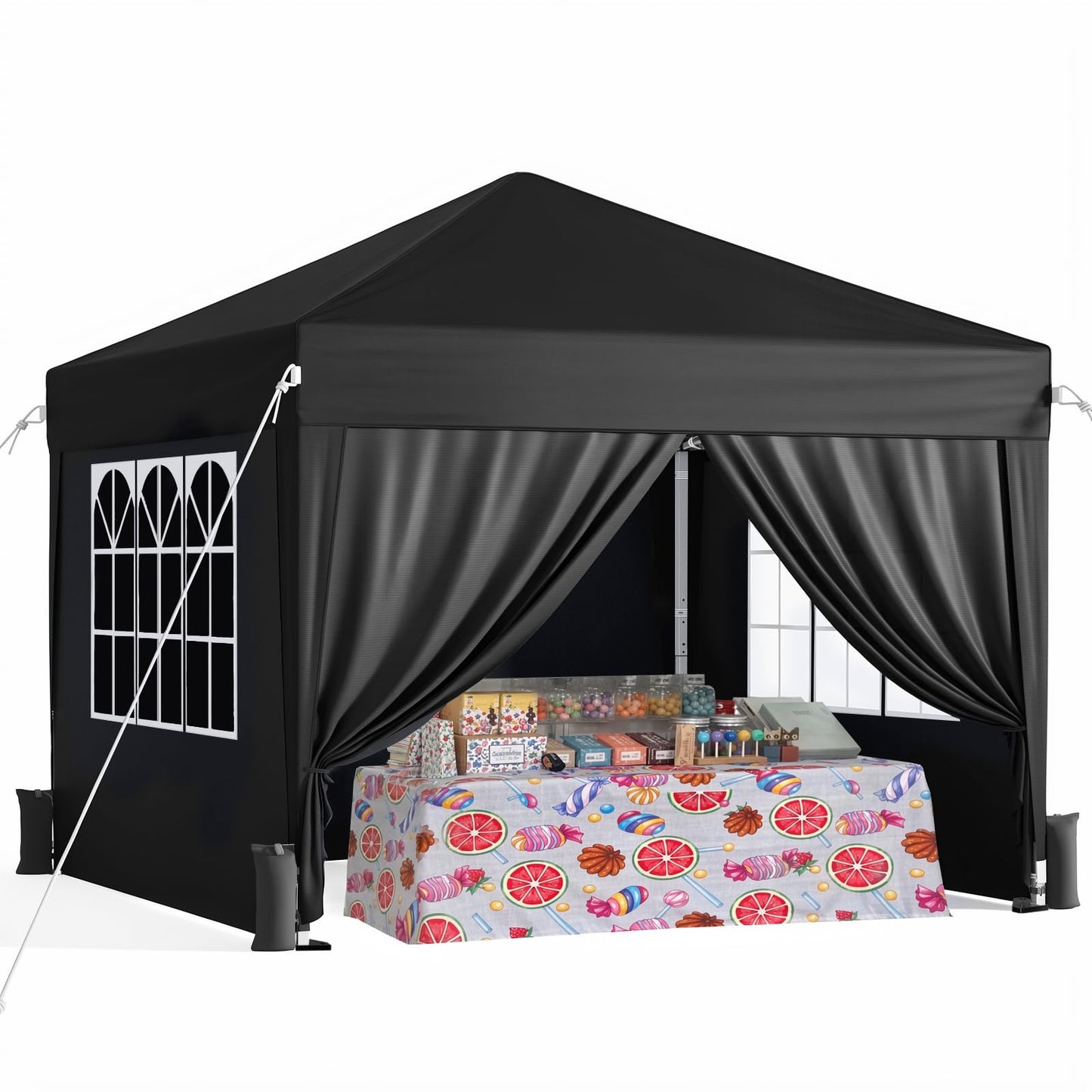 10x10 Pop-Up Canopy Tent with Sidewalls and Carry Bag