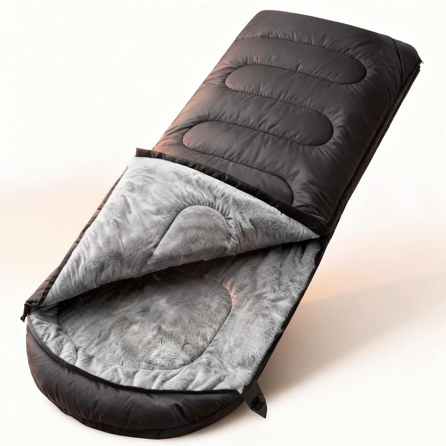 Fleece-Lined All-Season Sleeping Bag with Compression Sack