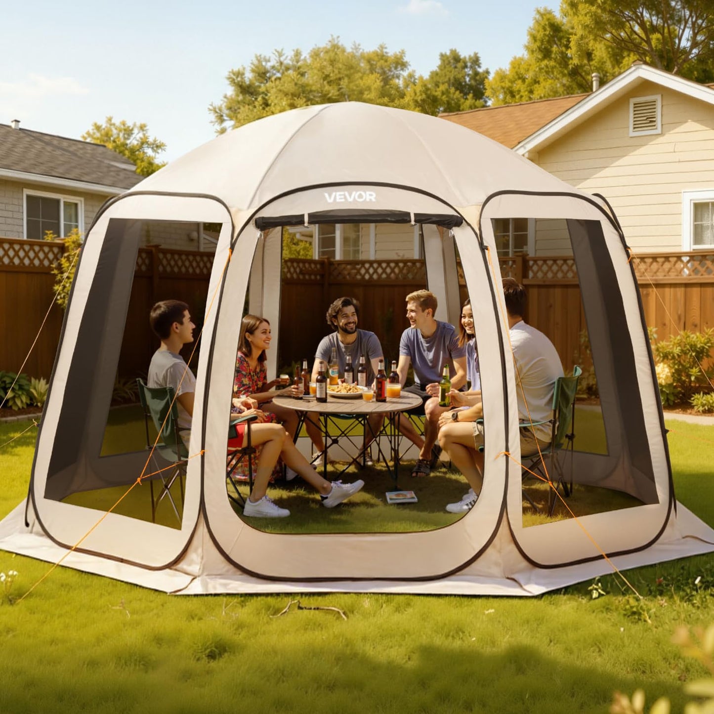 Portable Pop-Up Screen House Tent for 4–8 People