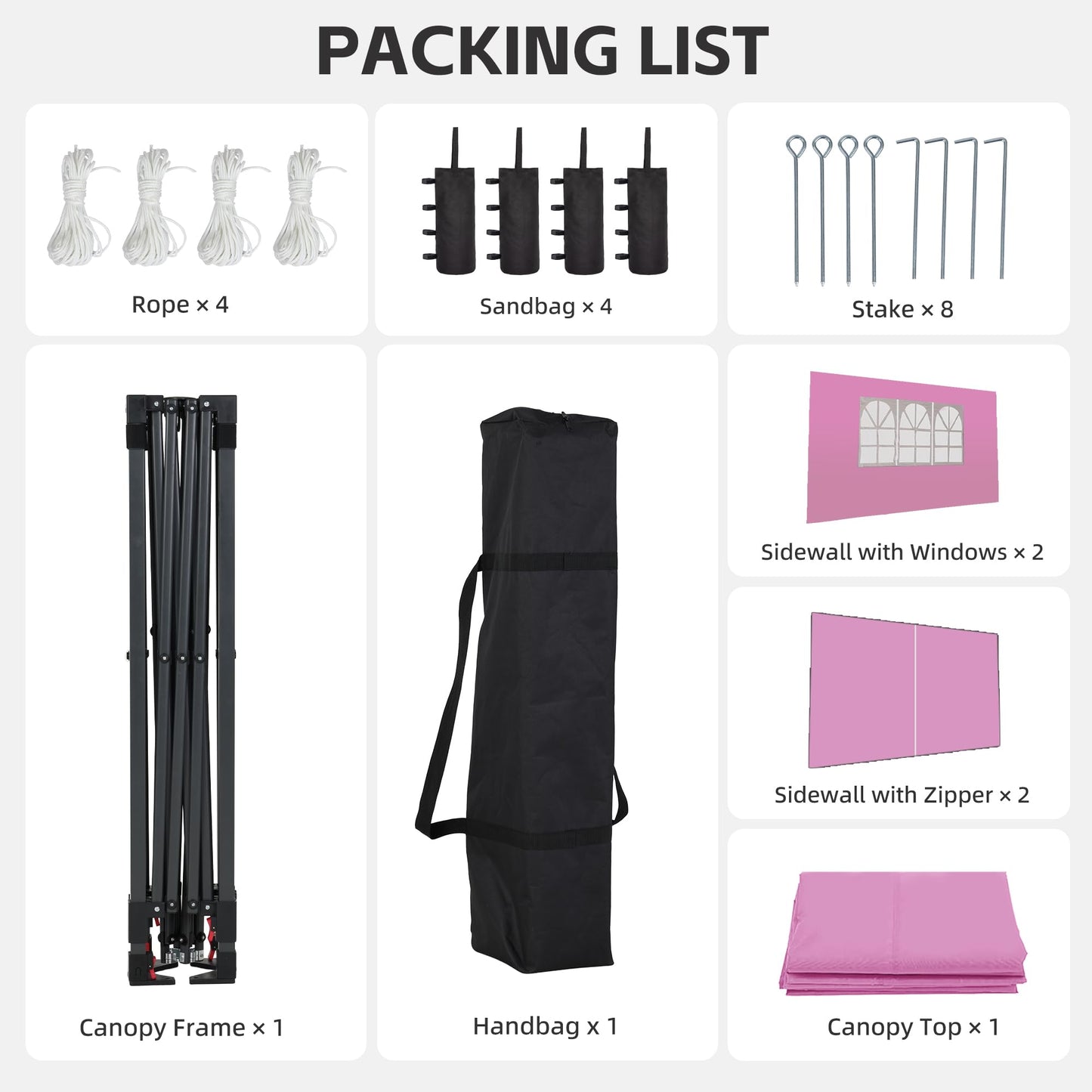10x10 One-Push Canopy Tent with Adjustable Height