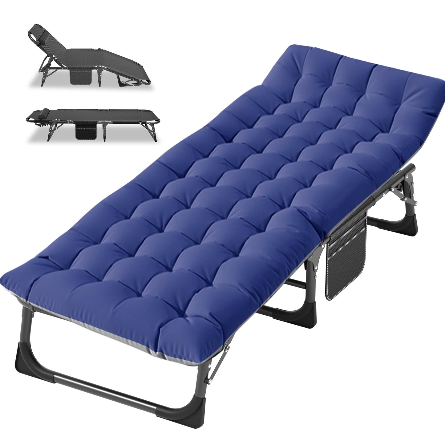 Extra-Wide Heavy-Duty Folding Camping Cot with Carry Bag