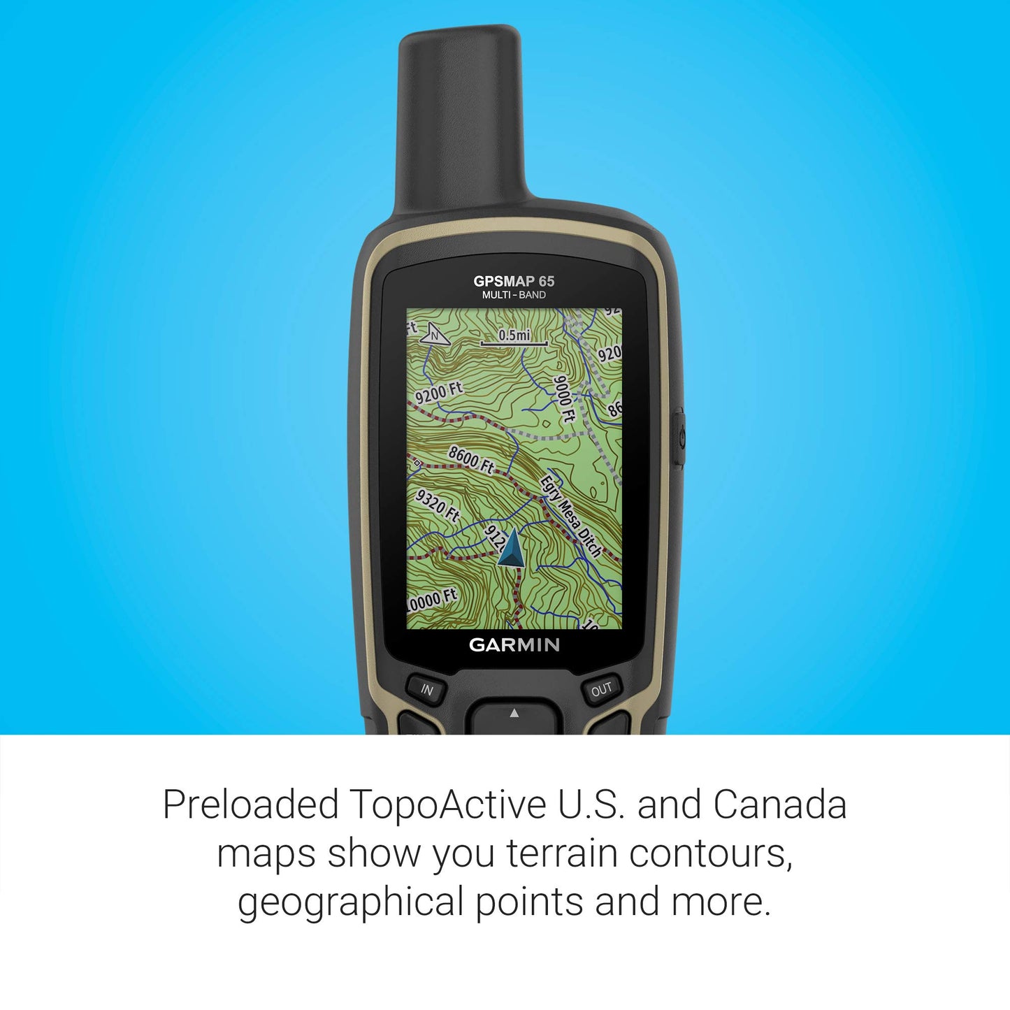 Multi-Band Handheld GPS Navigator with Altimeter and Compass