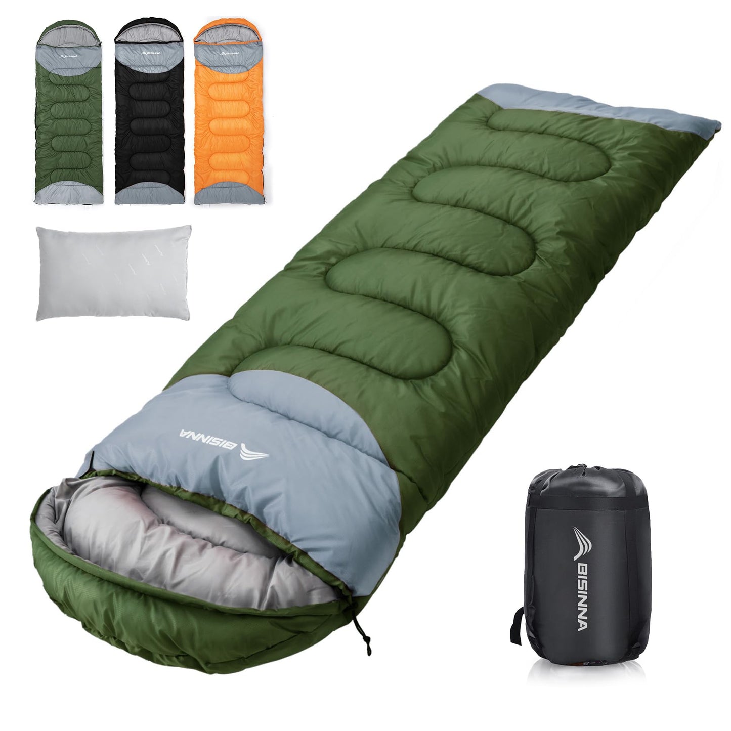 0°F Winter Sleeping Bag with Pillow and Compression Sack